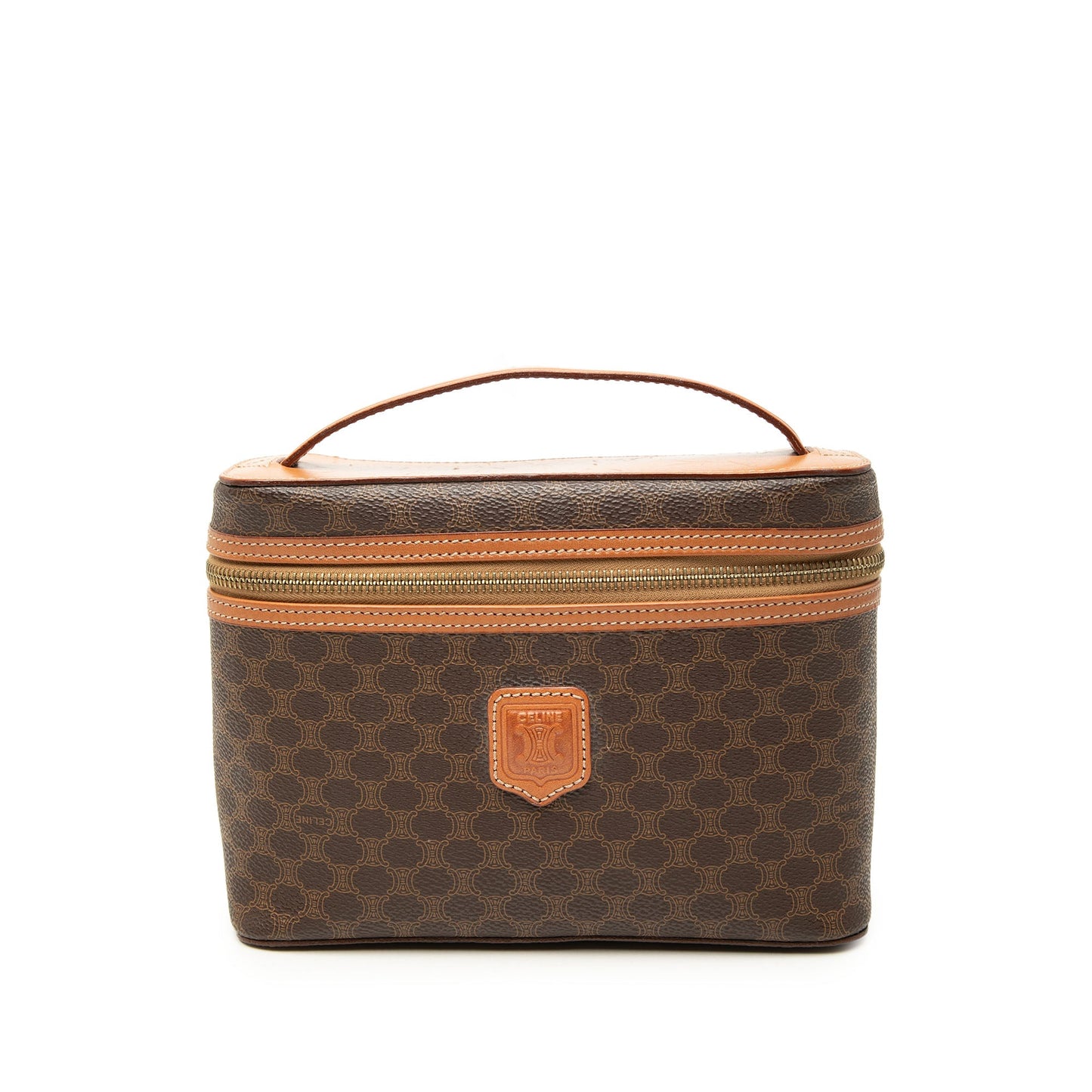 Celine Macadam Coated Canvas Vanity Bag