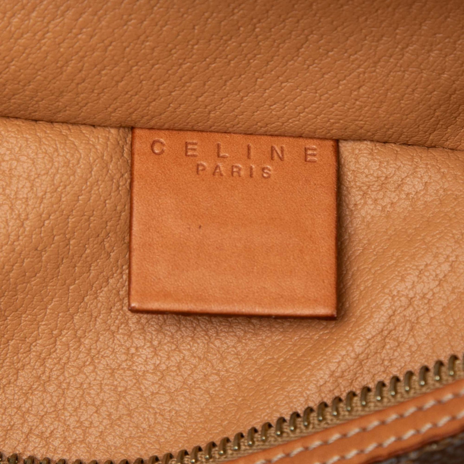 Celine Macadam Coated Canvas Vanity Bag