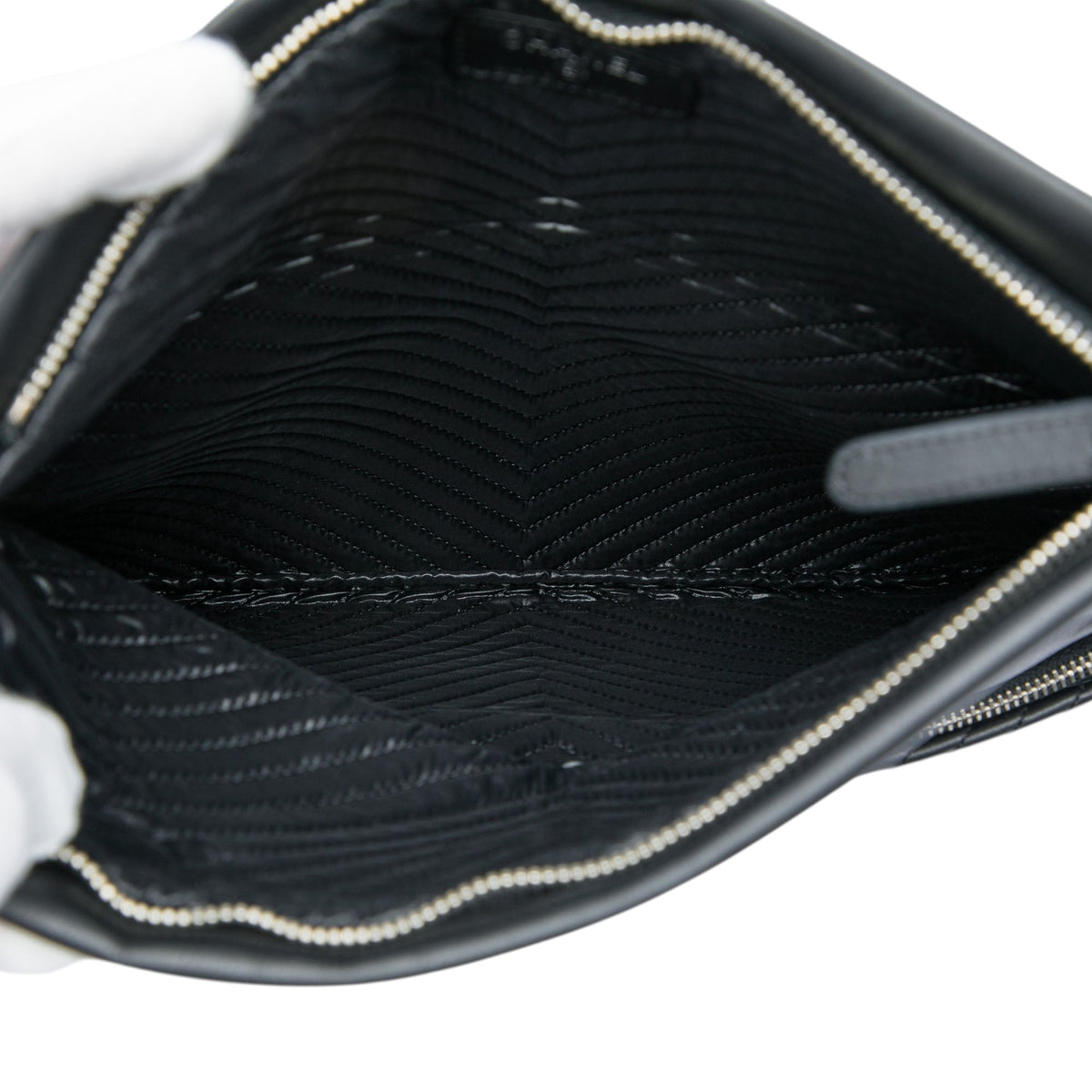 Chanel Chevron Calfskin CC Beauty Boy Foldover Clutch