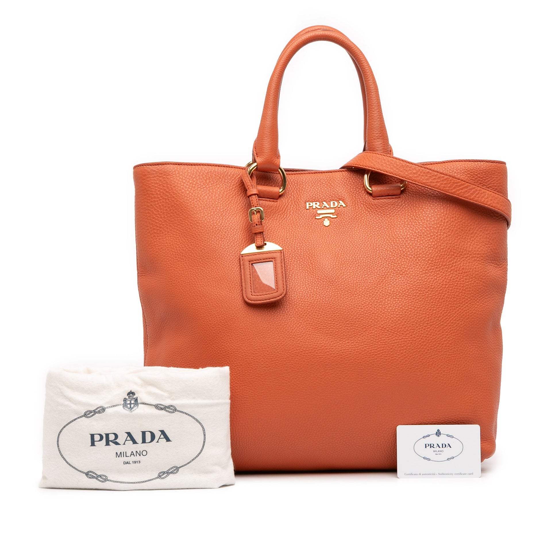 Prada Vitello Daino Open Convertible Tote