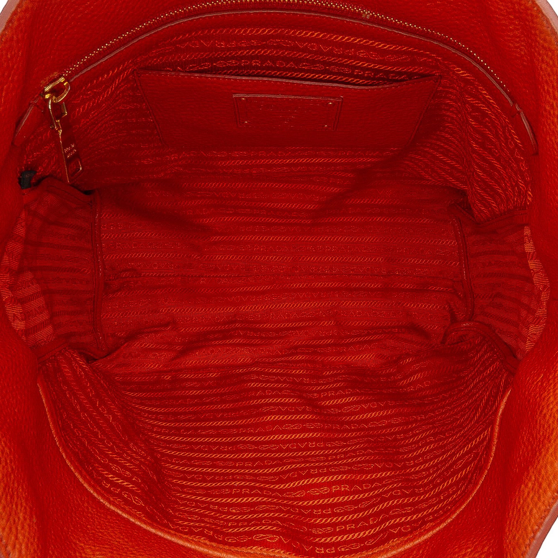 Prada Vitello Daino Open Convertible Tote