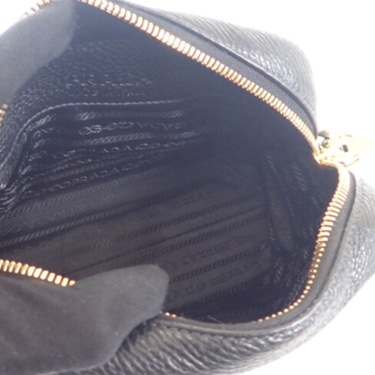 Prada Vitello Daino Perforated Logo Camera Bag