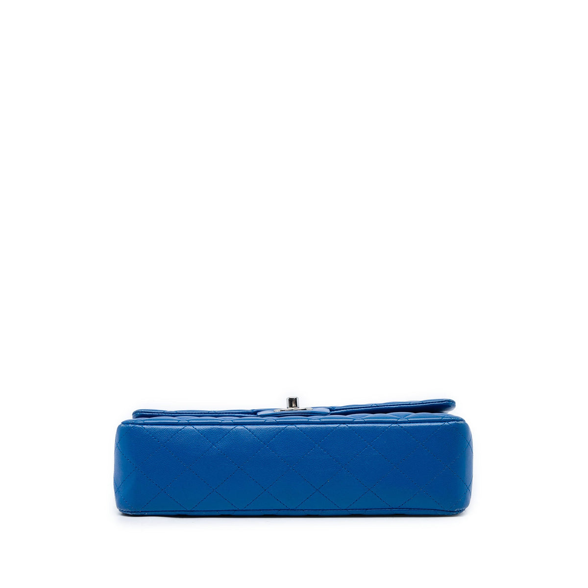 Chanel Medium Classic Lambskin Double Flap — Blue