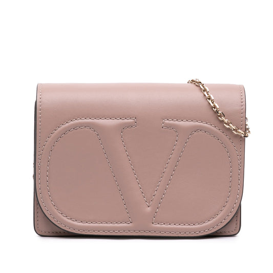 Valentino Calfskin VLogo Walk Chain Crossbody