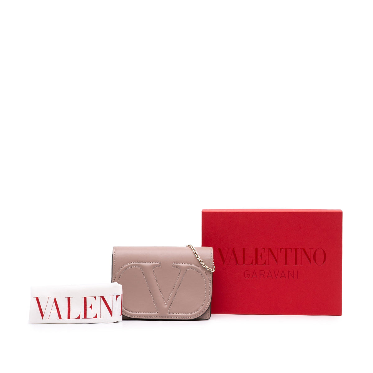 Valentino Calfskin VLogo Walk Chain Crossbody
