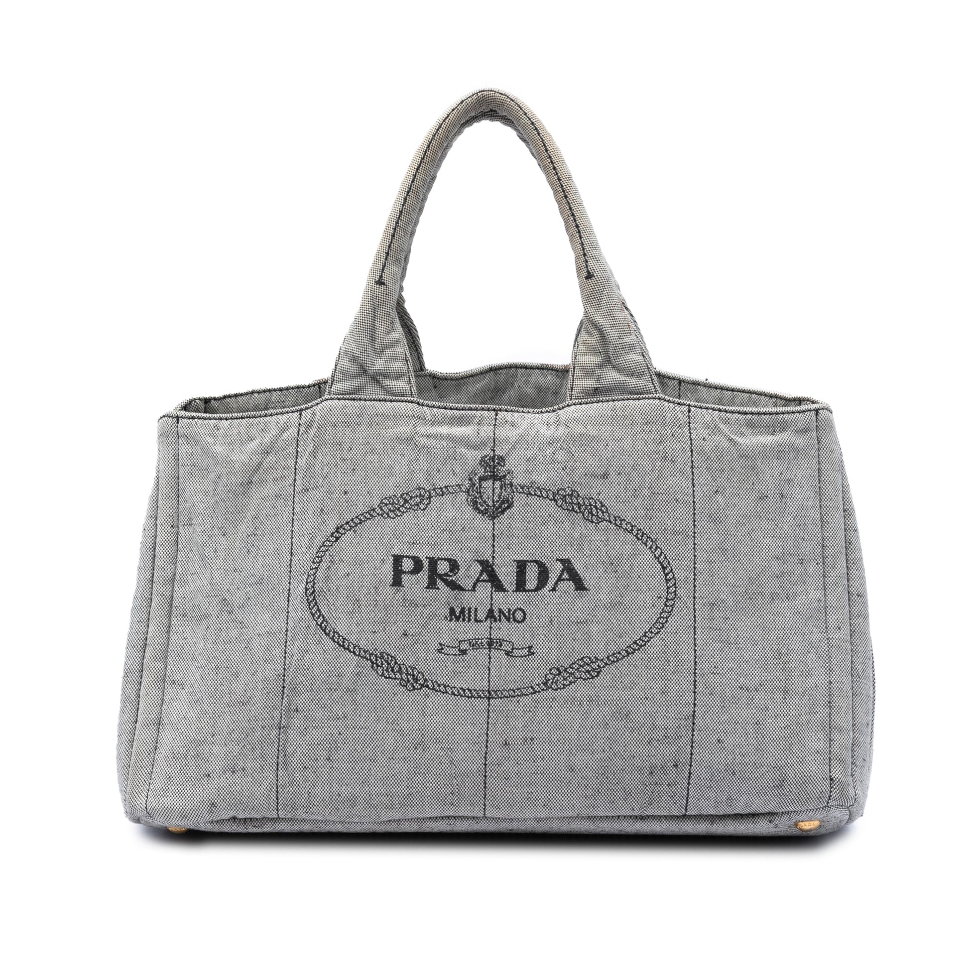 Prada Large Canvas Canapa Logo Satchel