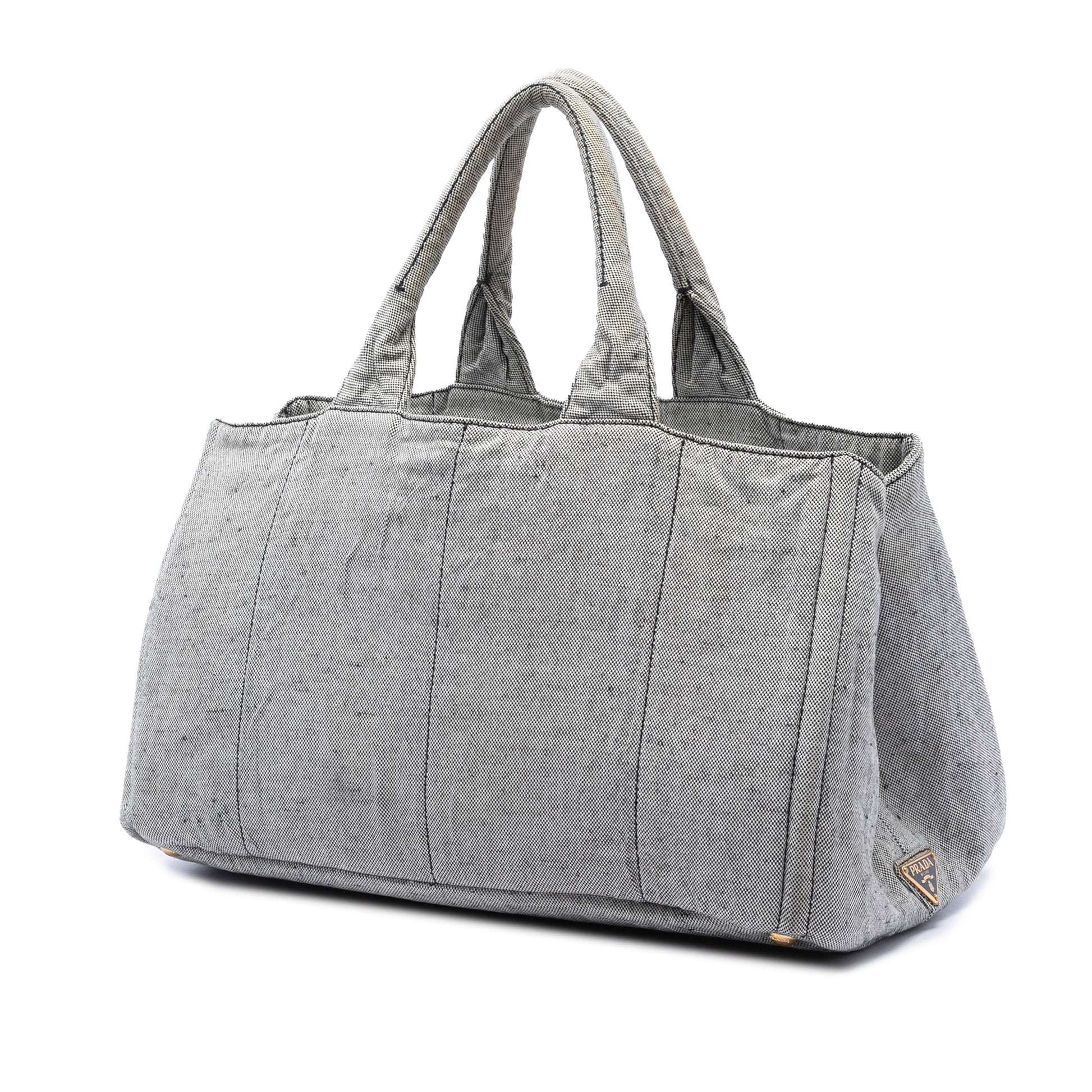 Prada Large Canvas Canapa Logo Satchel