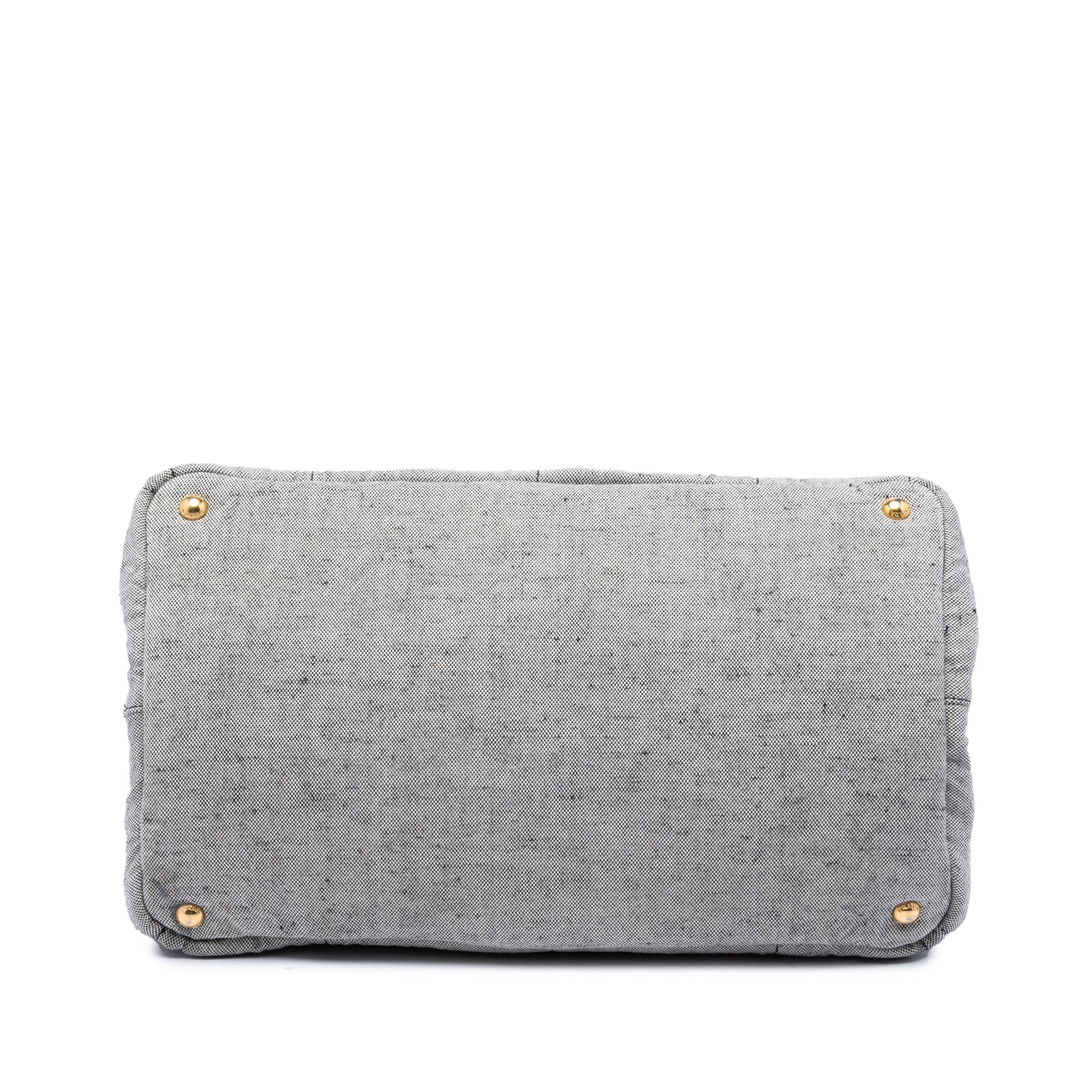 Prada Large Canvas Canapa Logo Satchel