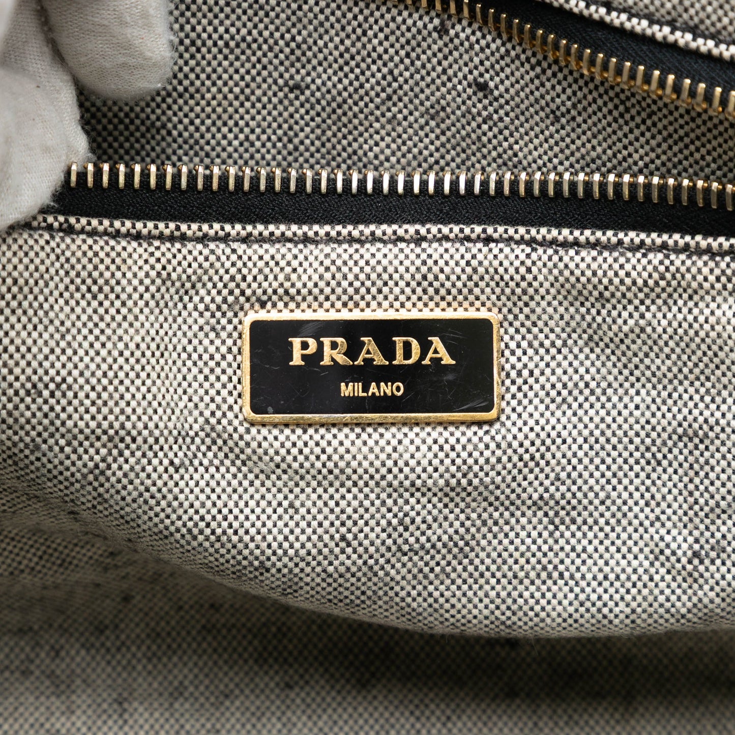 Prada Large Canvas Canapa Logo Satchel