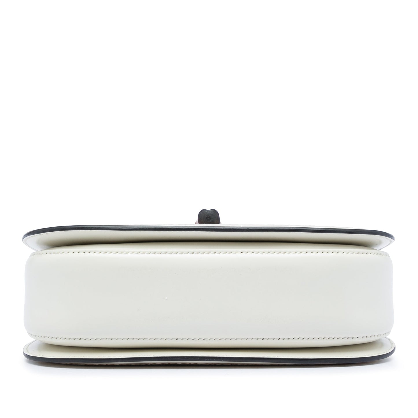Gucci Calfskin Frame Print Bamboo Web Top Handle Bag