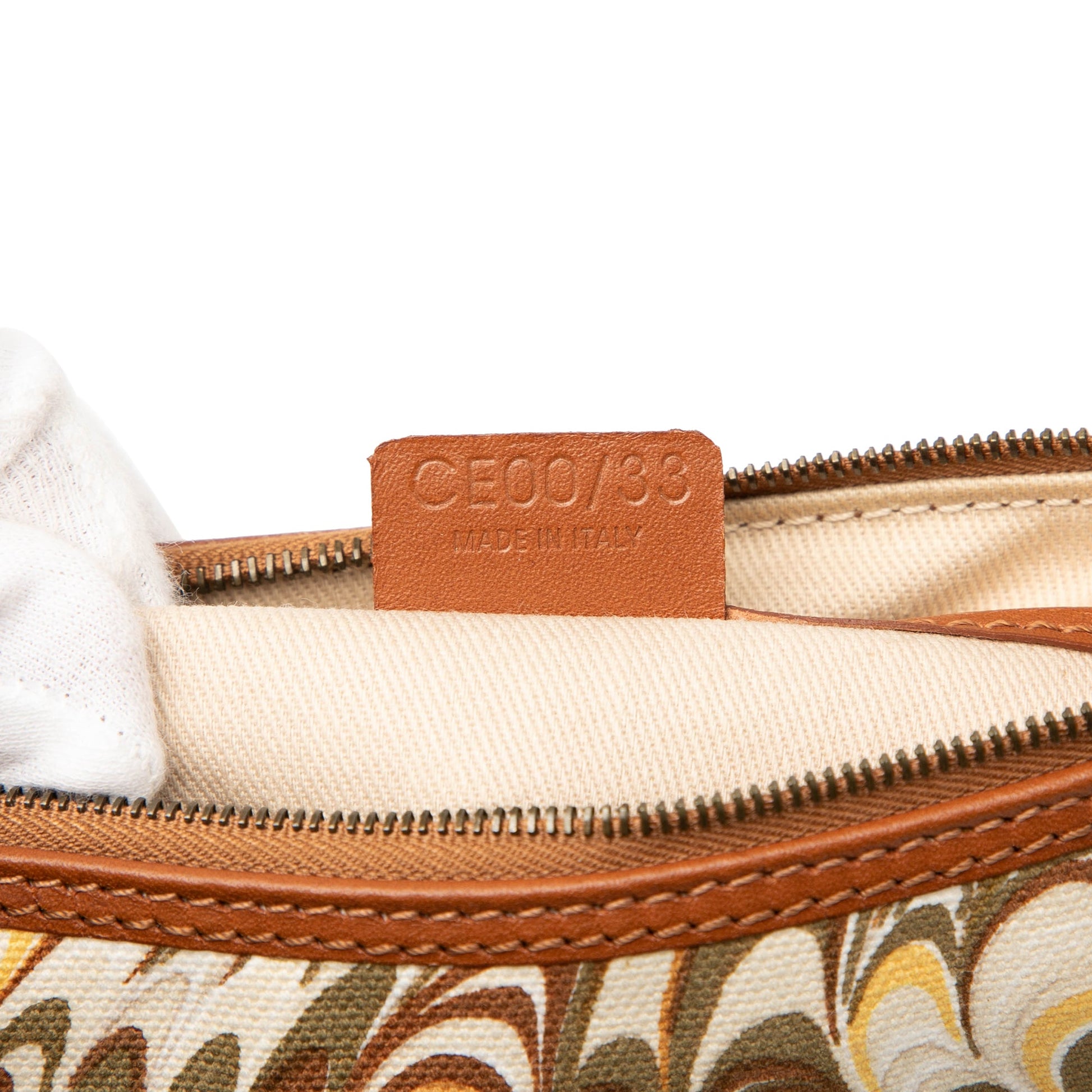 Celine Printed Canvas Shoulder Bag