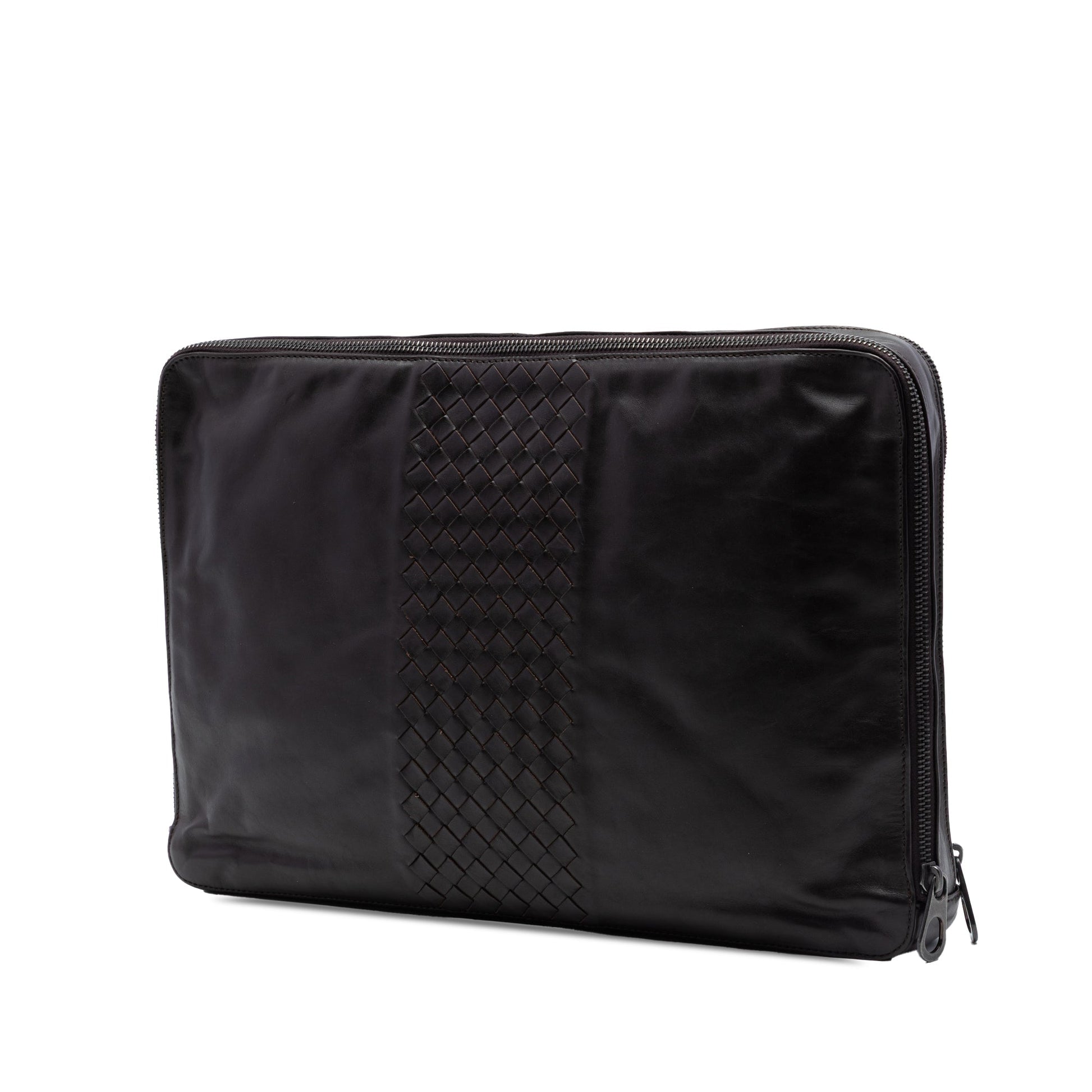Bottega Veneta Intrecciato Trimmed Nappa Document Case