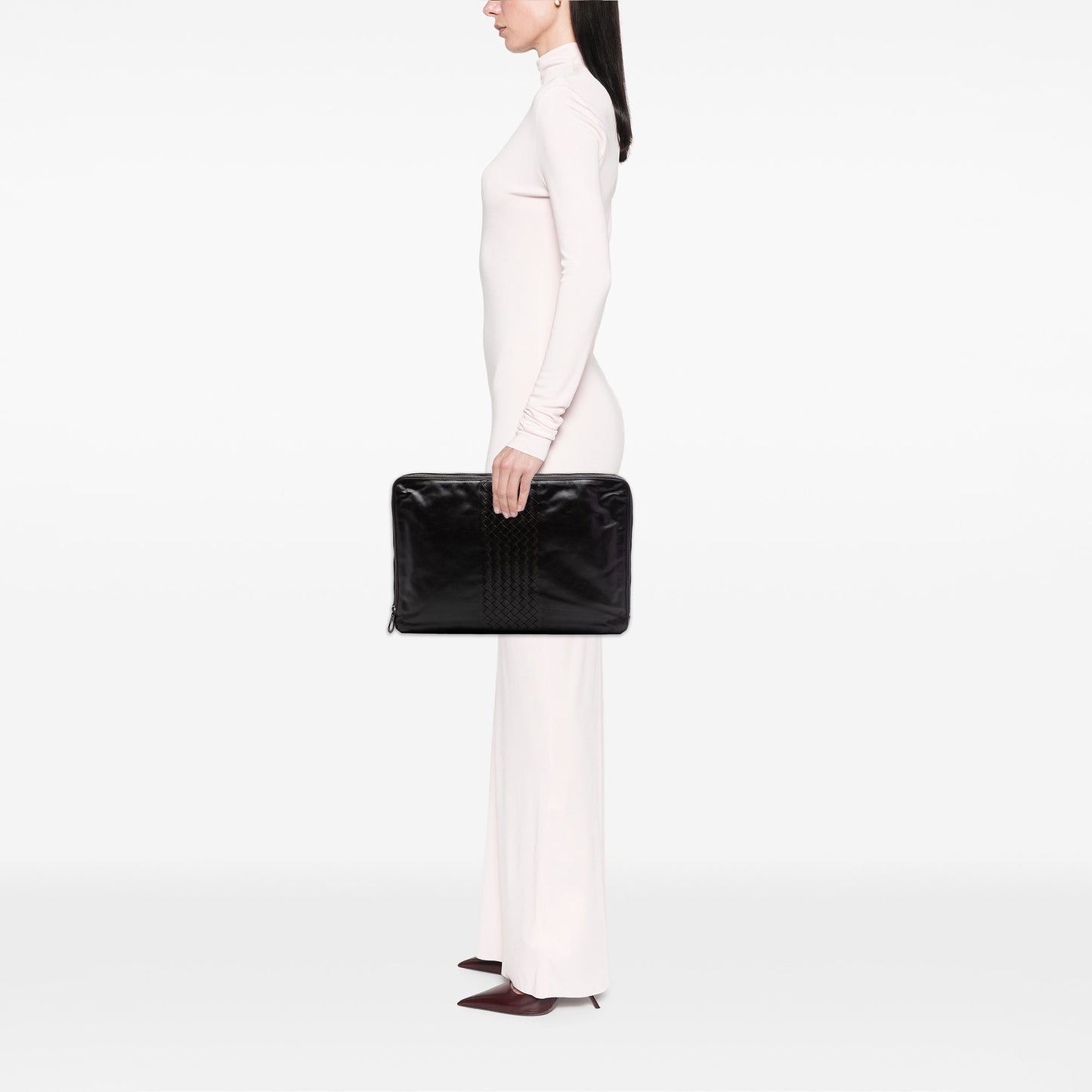 Bottega Veneta Intrecciato Trimmed Nappa Document Case