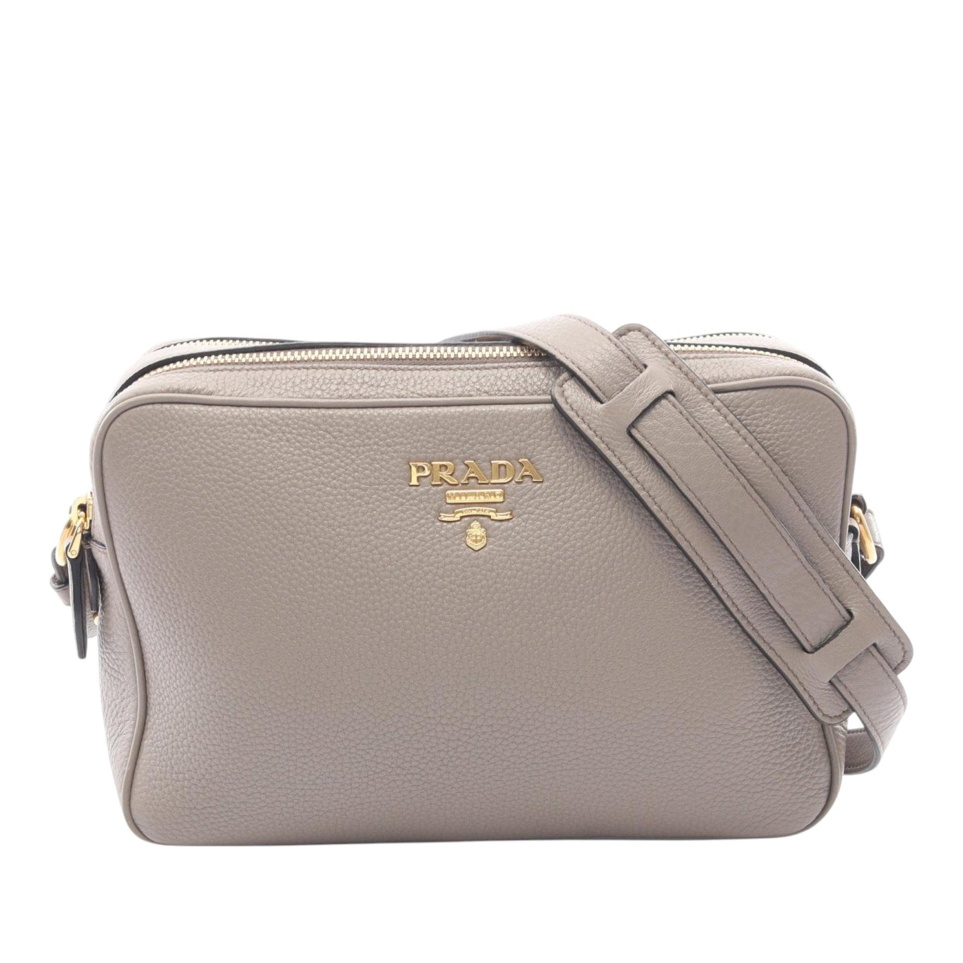 Prada Vitello Daino Double Zip Camara Bag