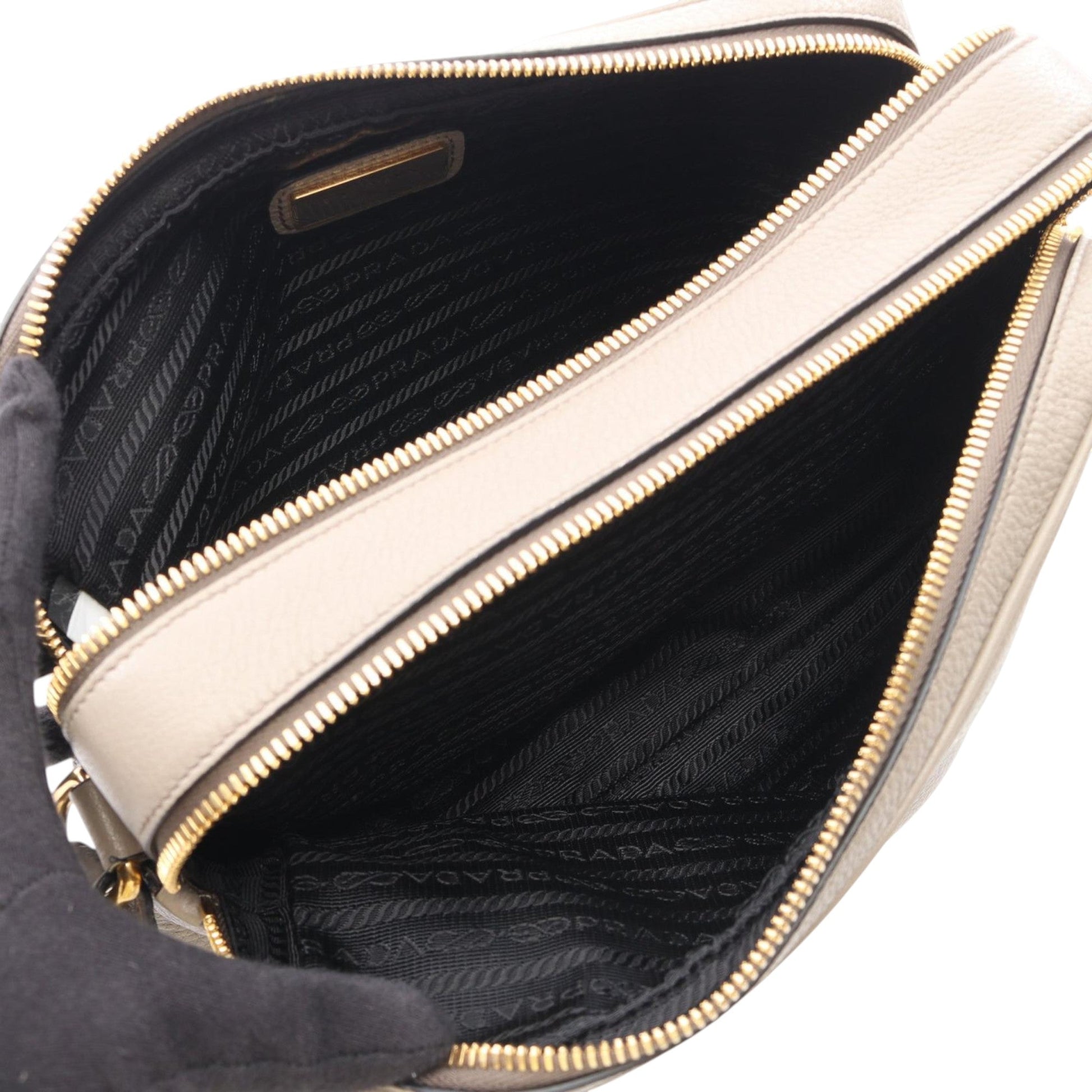 Prada Vitello Daino Double Zip Camara Bag