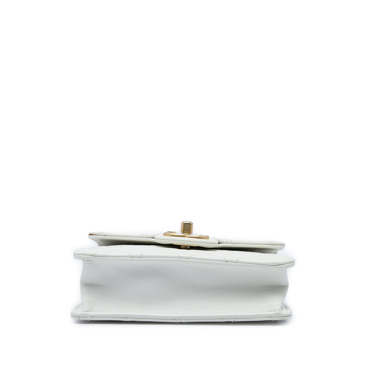 Chanel Small Quilted Lambskin Chic Pearls Flap — White