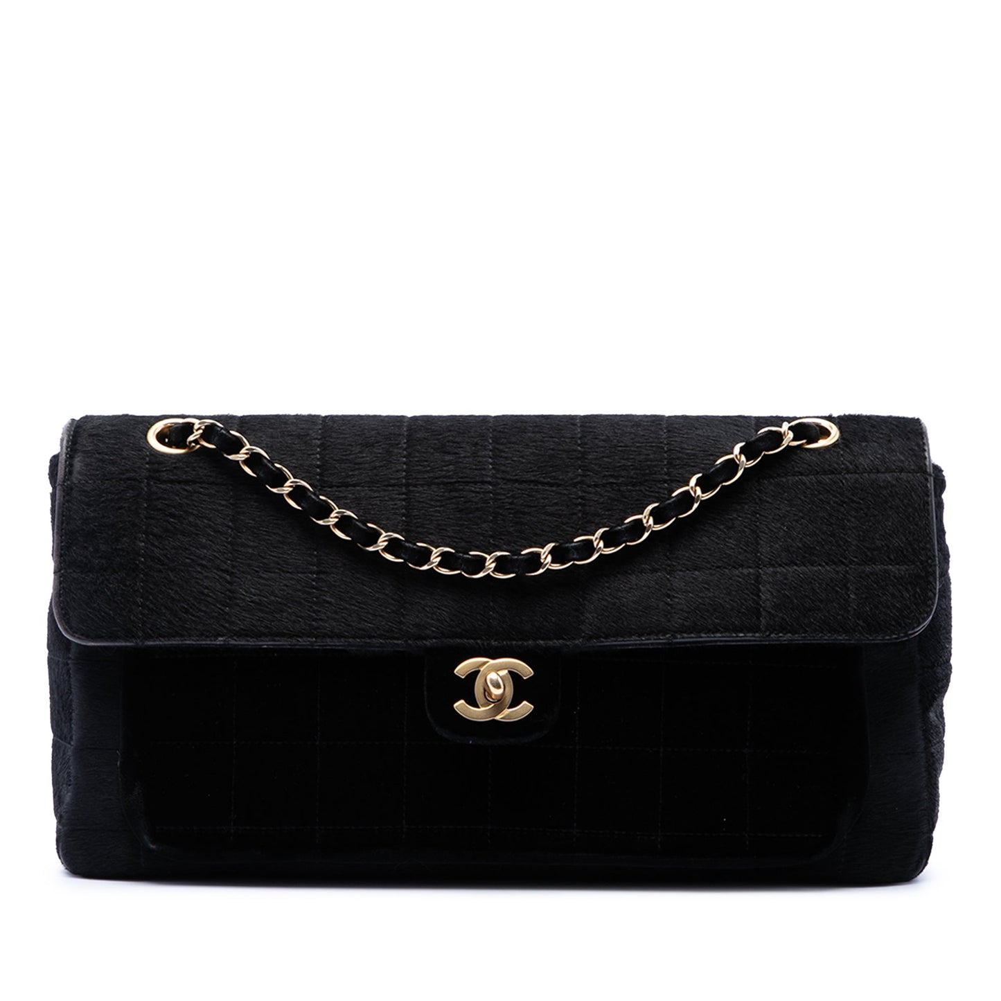 Chanel Chocolate Bar Pony Hair East West Flap