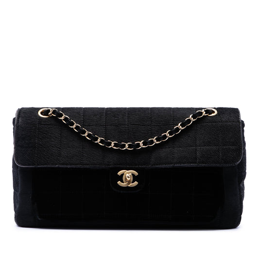 Chanel Chocolate Bar Pony Hair East West Flap