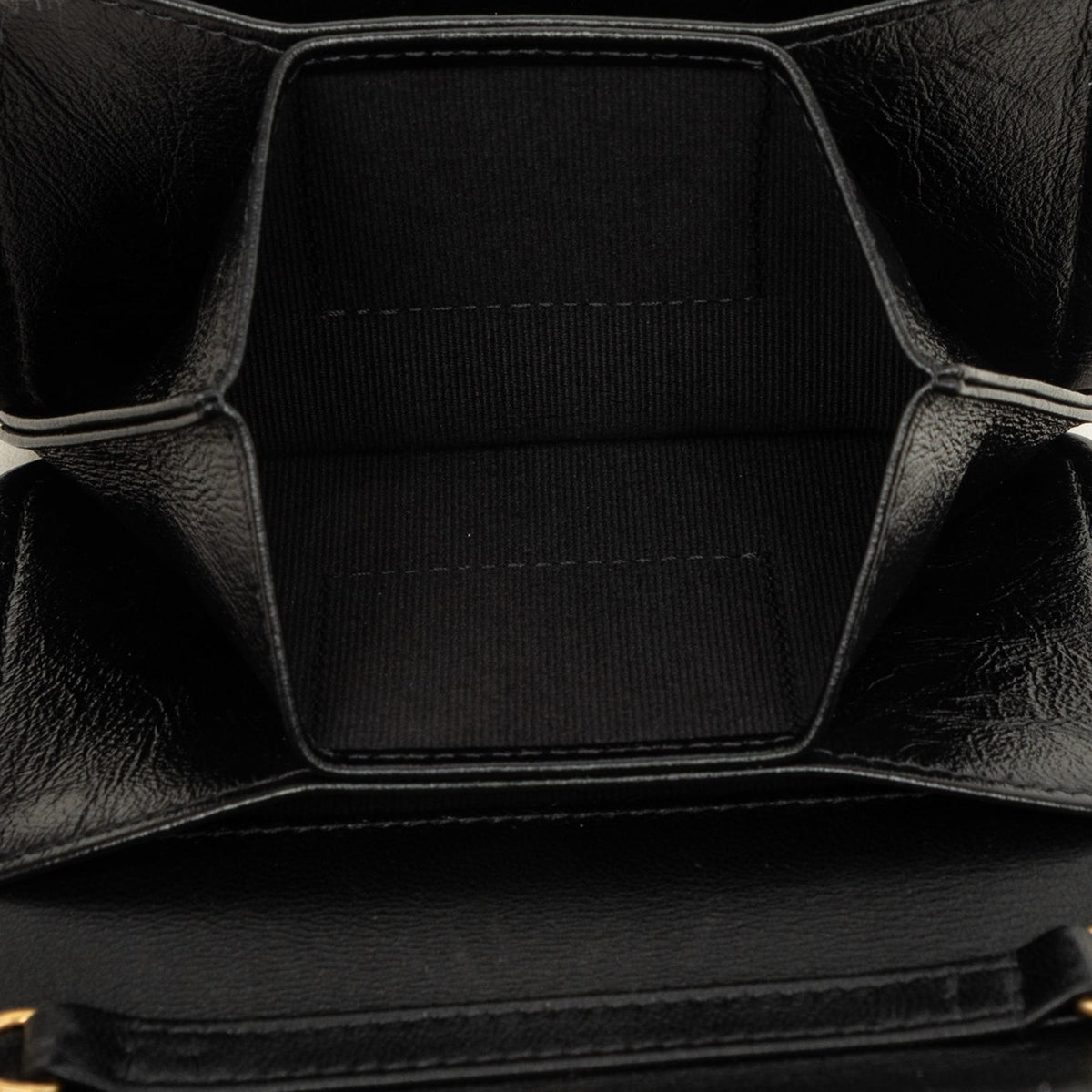 Chanel CC Metallic Calfskin Clutch With Chain — Black