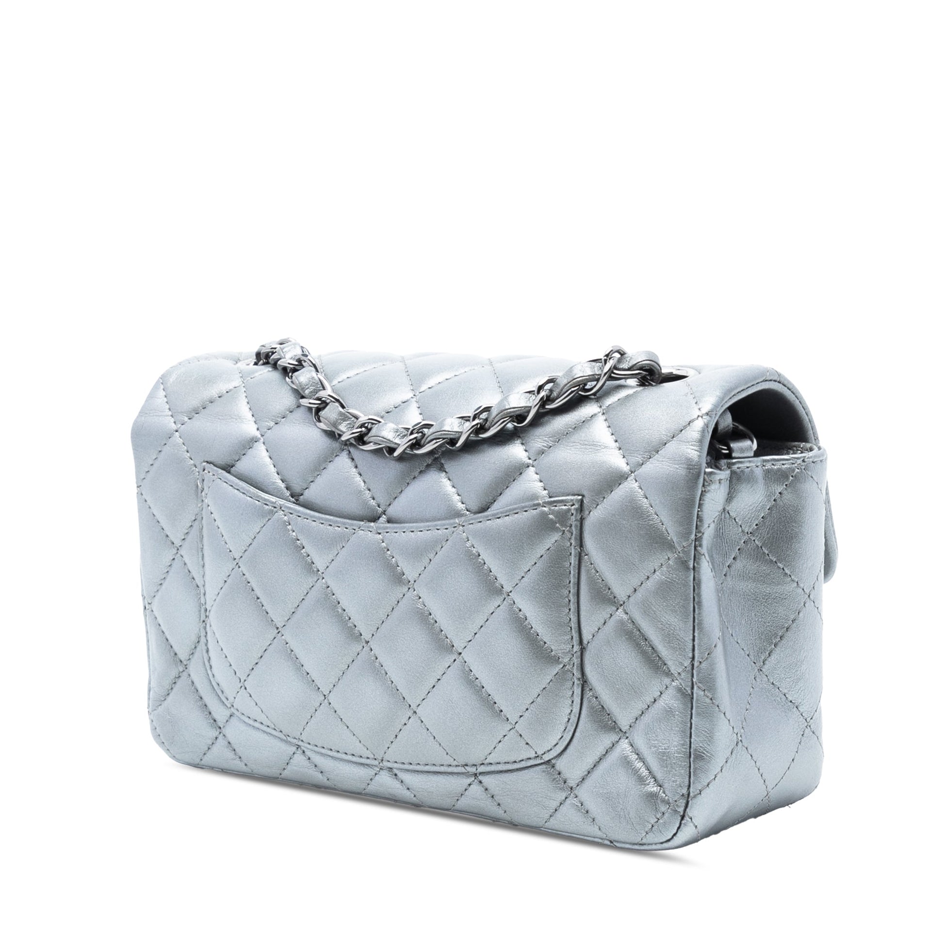 Chanel Small Quilted Metallic Lambskin Single Flap
