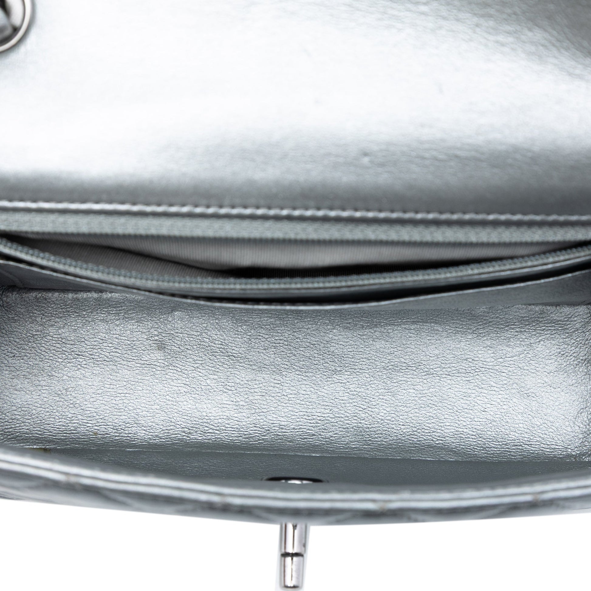 Chanel Small Quilted Metallic Lambskin Single Flap
