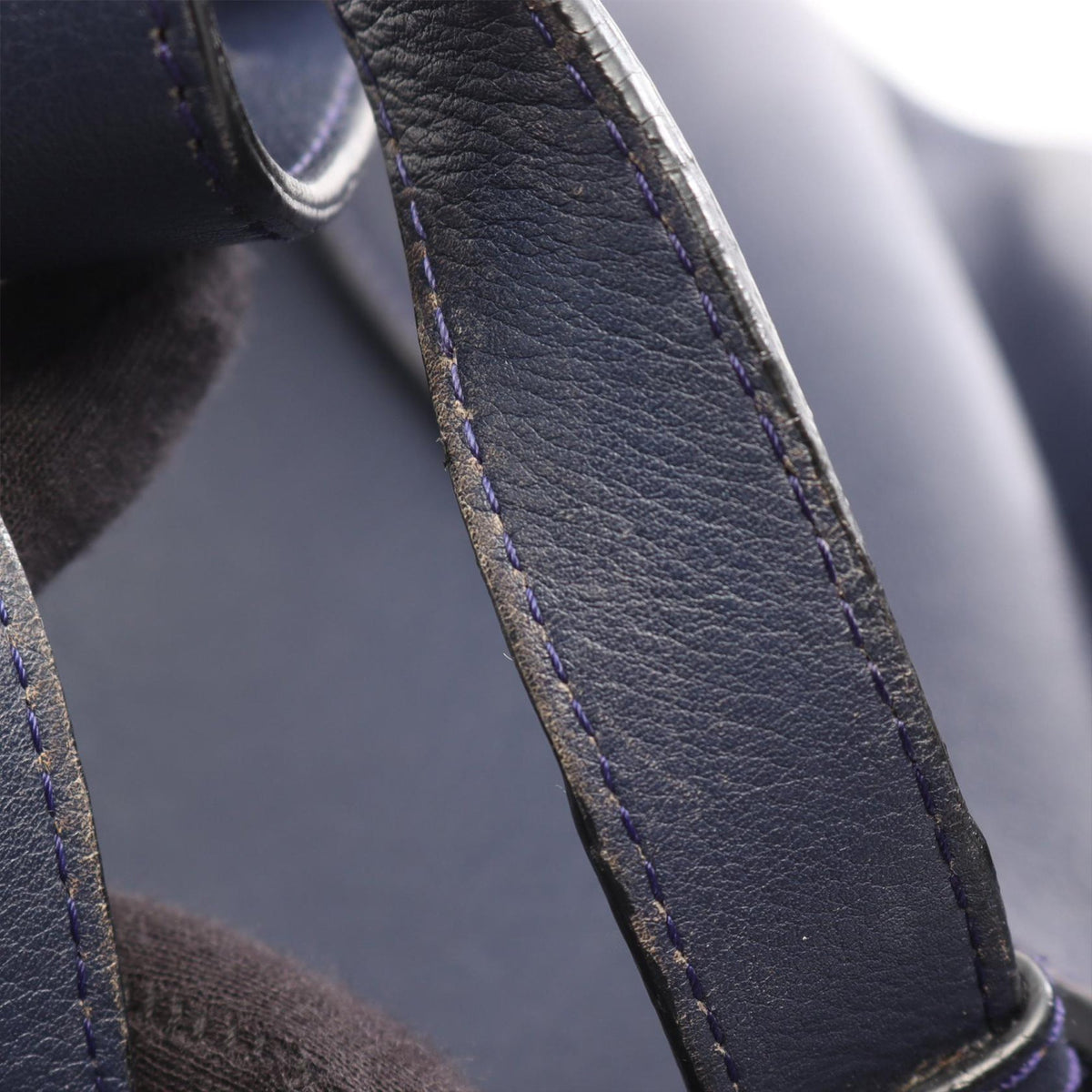 LOEWE Small Leather Hammock Satchel — Blue