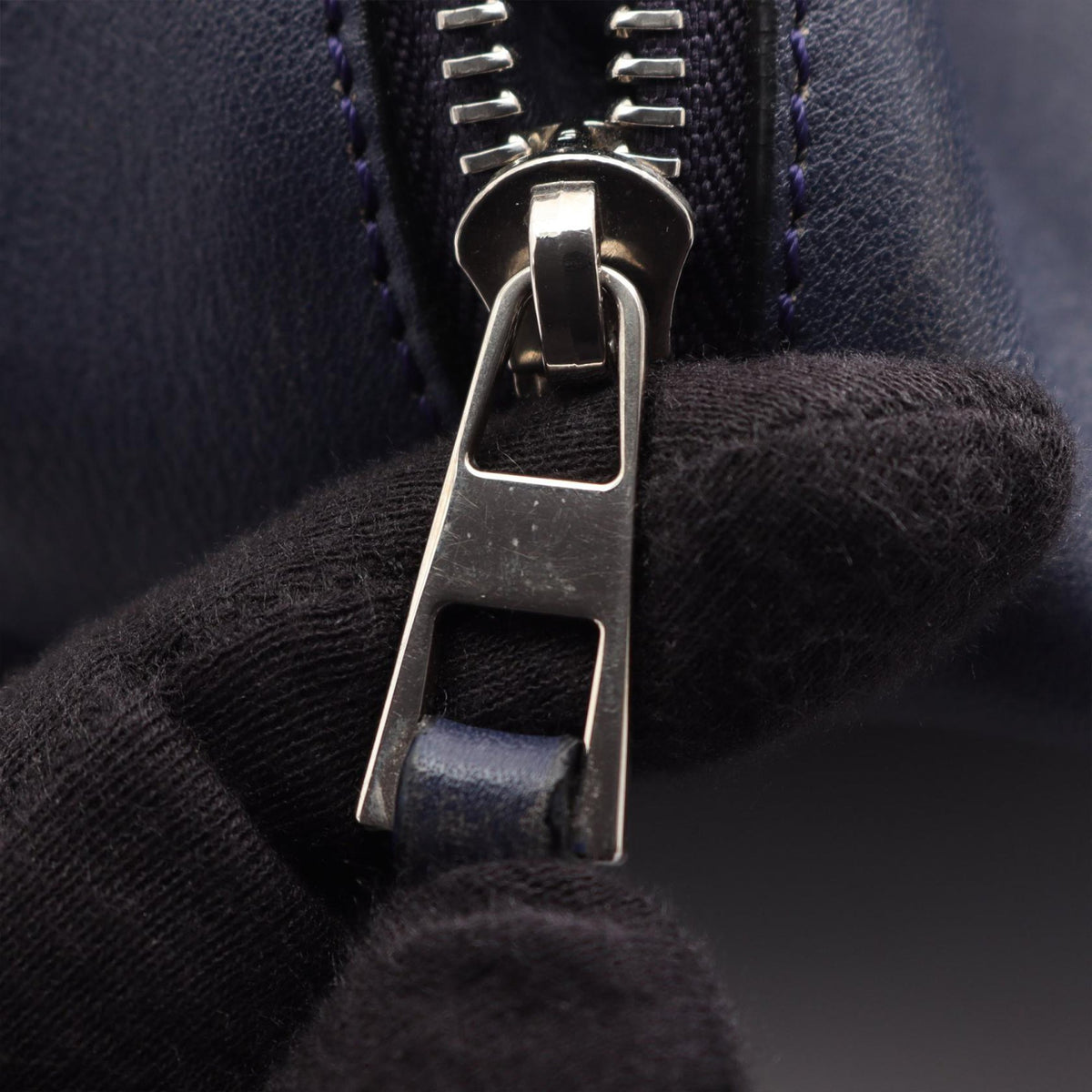 LOEWE Small Leather Hammock Satchel — Blue