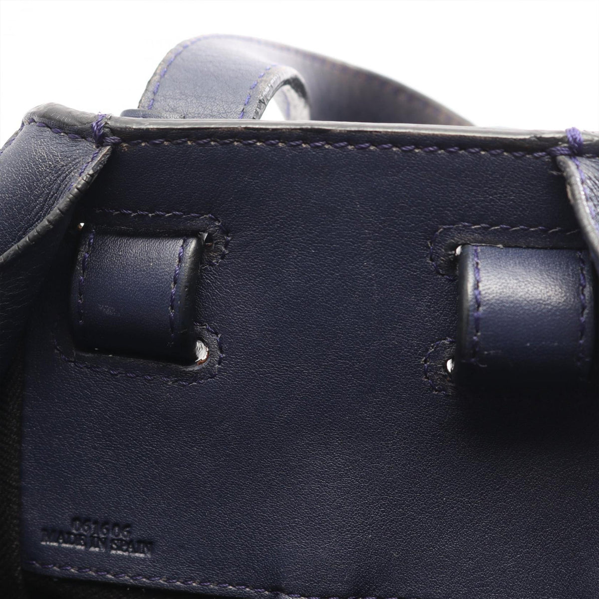 LOEWE Small Leather Hammock Satchel — Blue