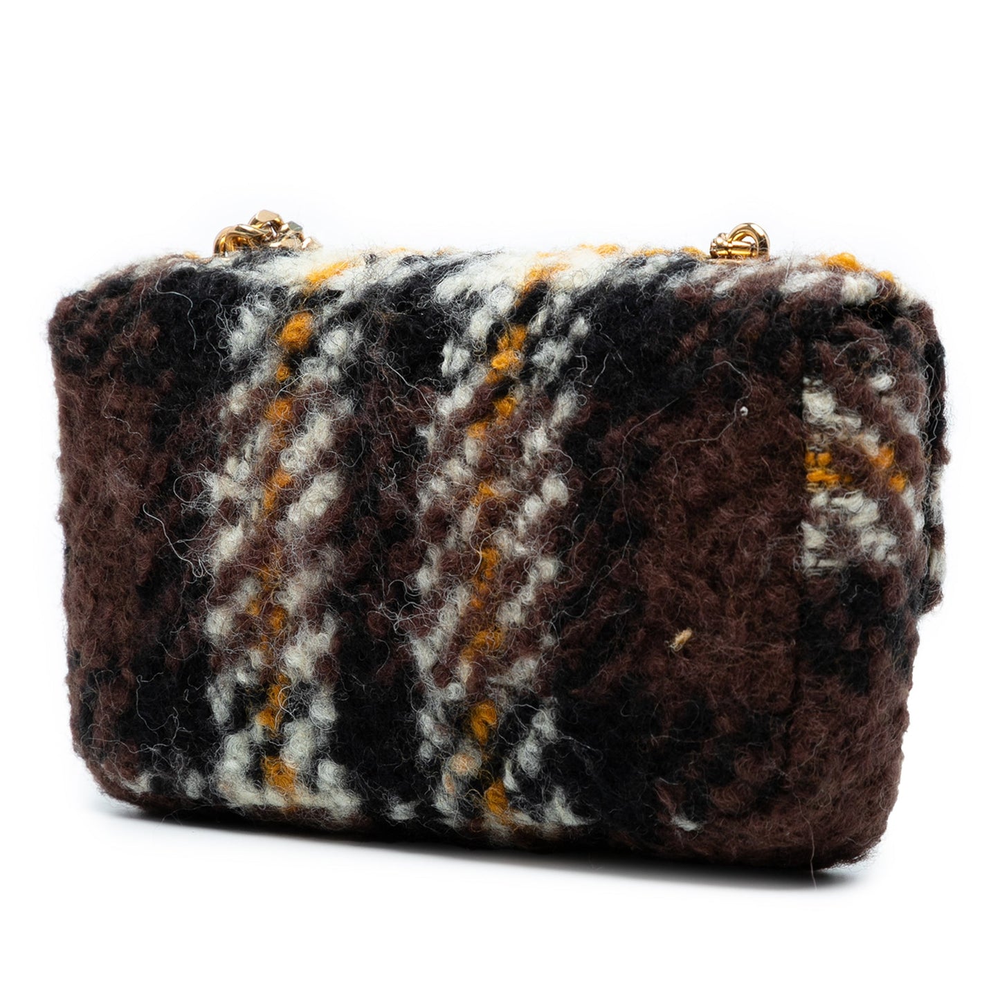 Celine Wool Triomphe Chain Shoulder Bag