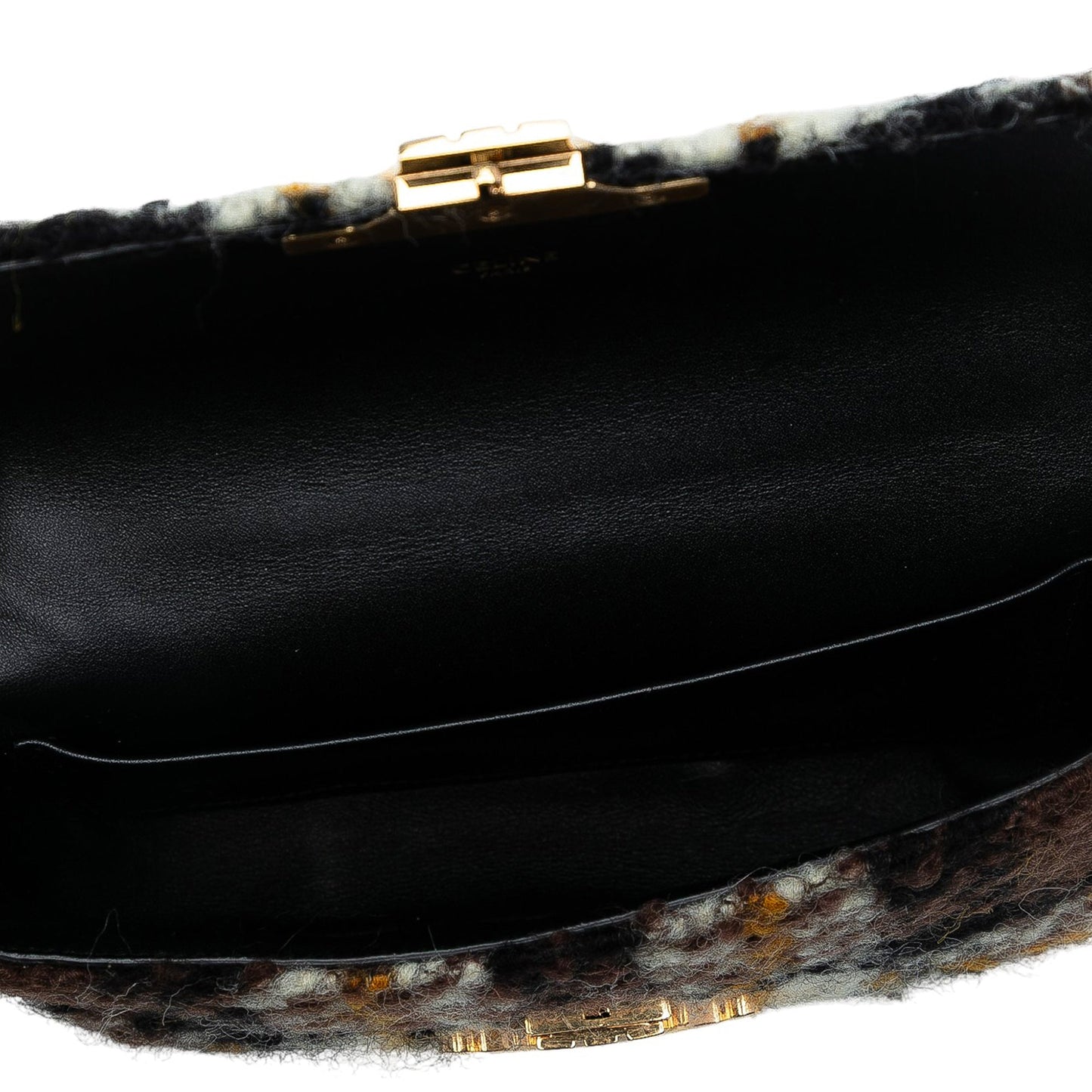 Celine Wool Triomphe Chain Shoulder Bag