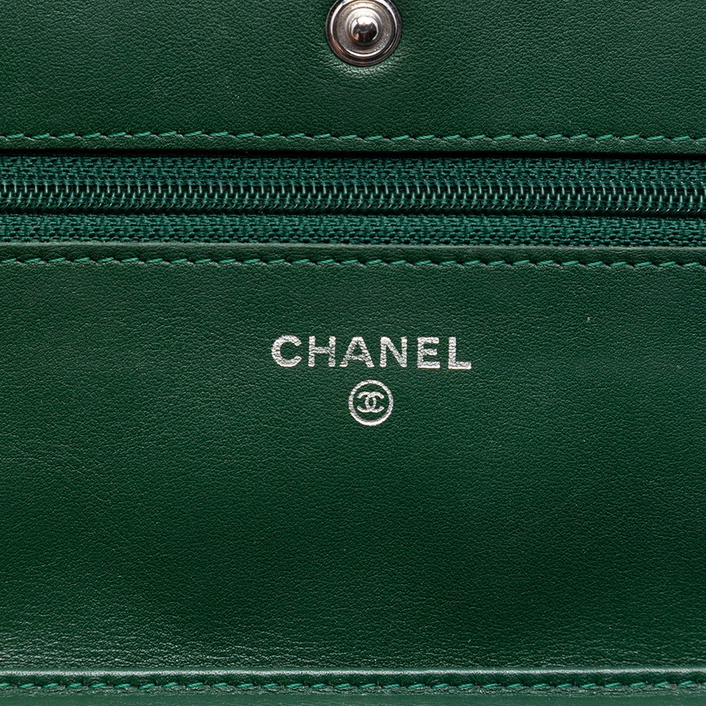 Chanel CC Quilted Patent Wallet On Chain