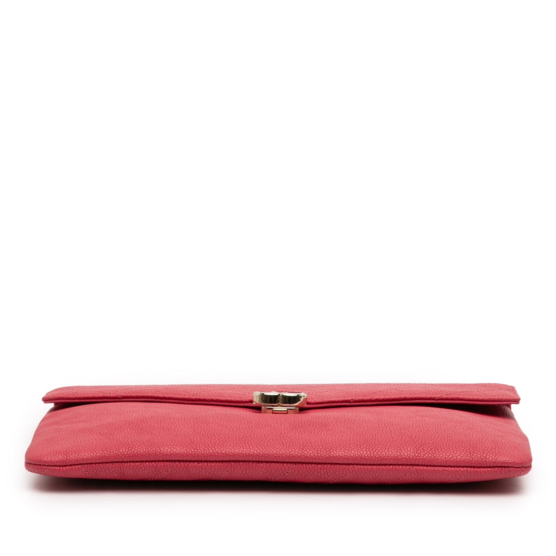 Chanel Paris Cuba Quilted Caviar Thread Around Envelope Clutch