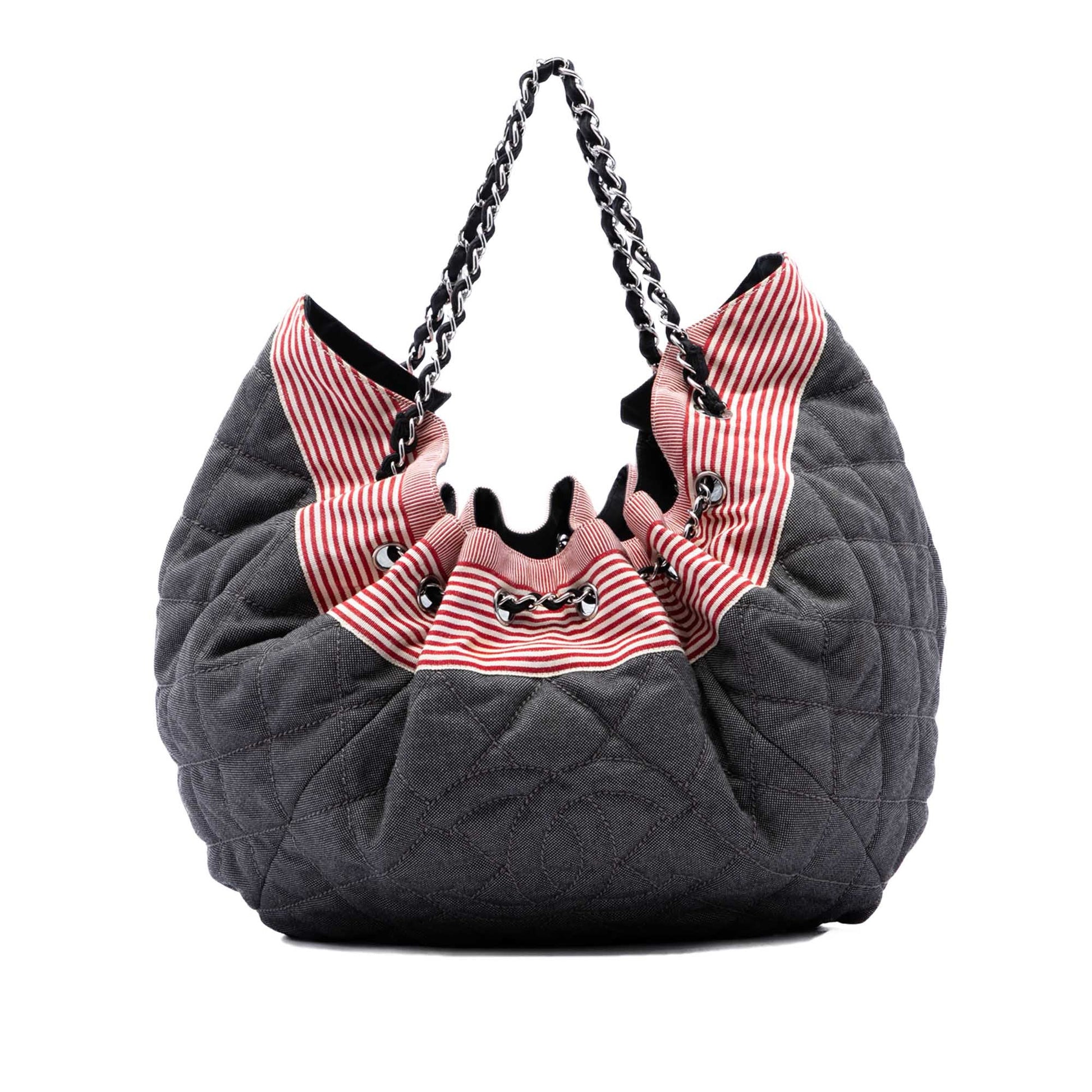 Chanel Large Quilted Denim Stretch Spirit Cabas Tote