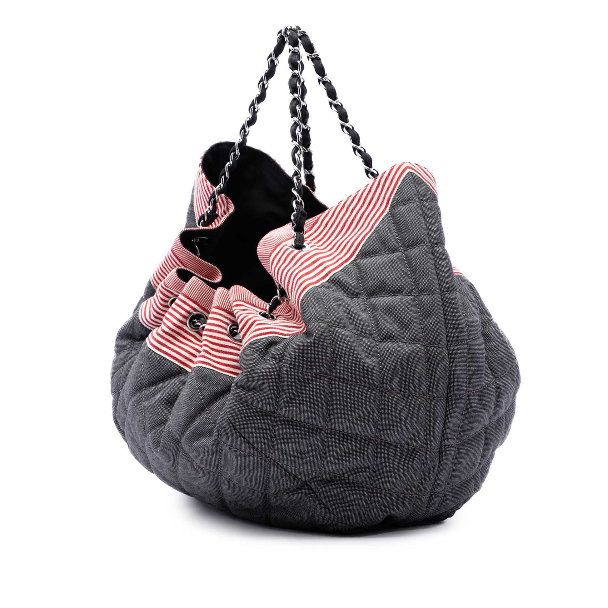 Chanel Large Quilted Denim Stretch Spirit Cabas Tote