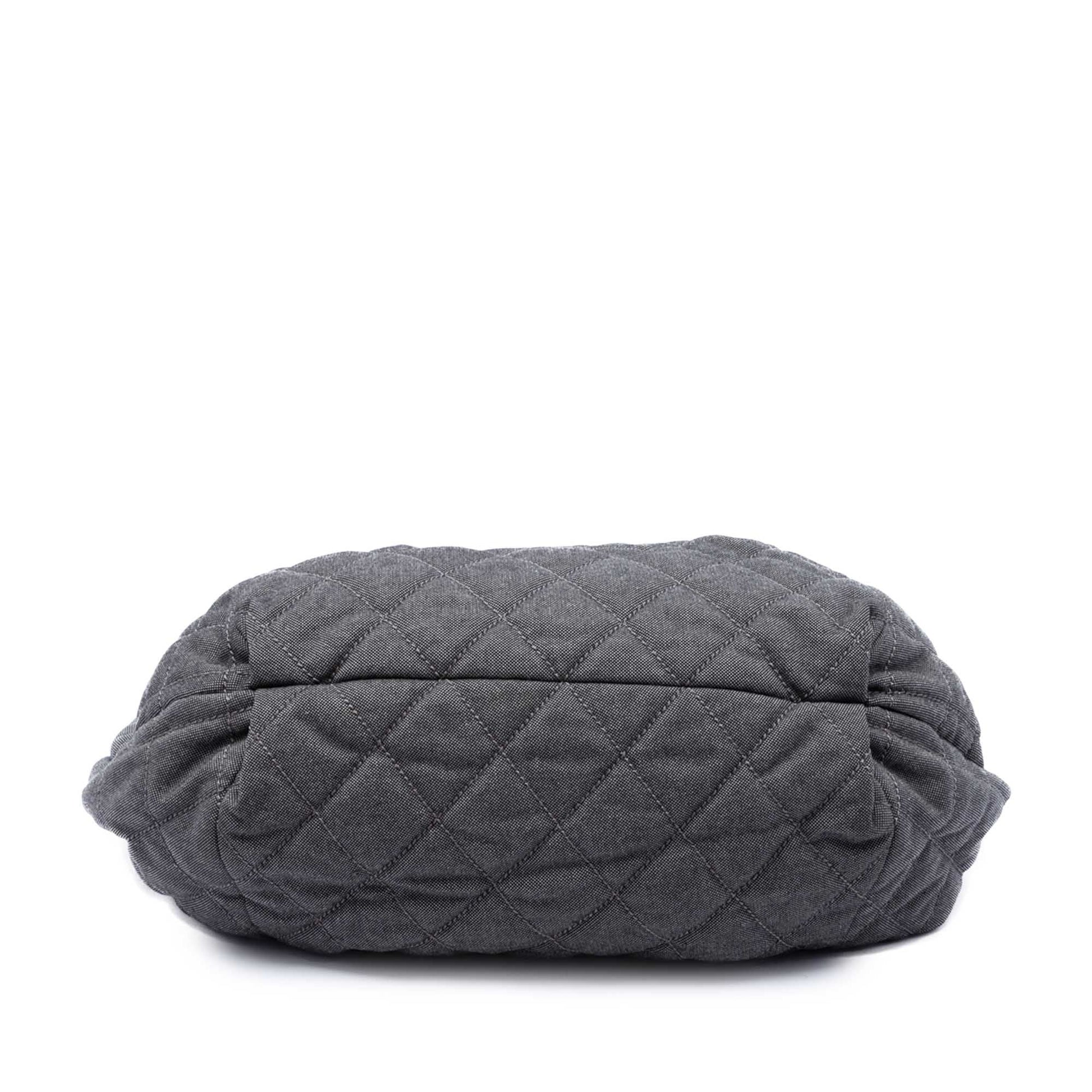 Chanel Large Quilted Denim Stretch Spirit Cabas Tote