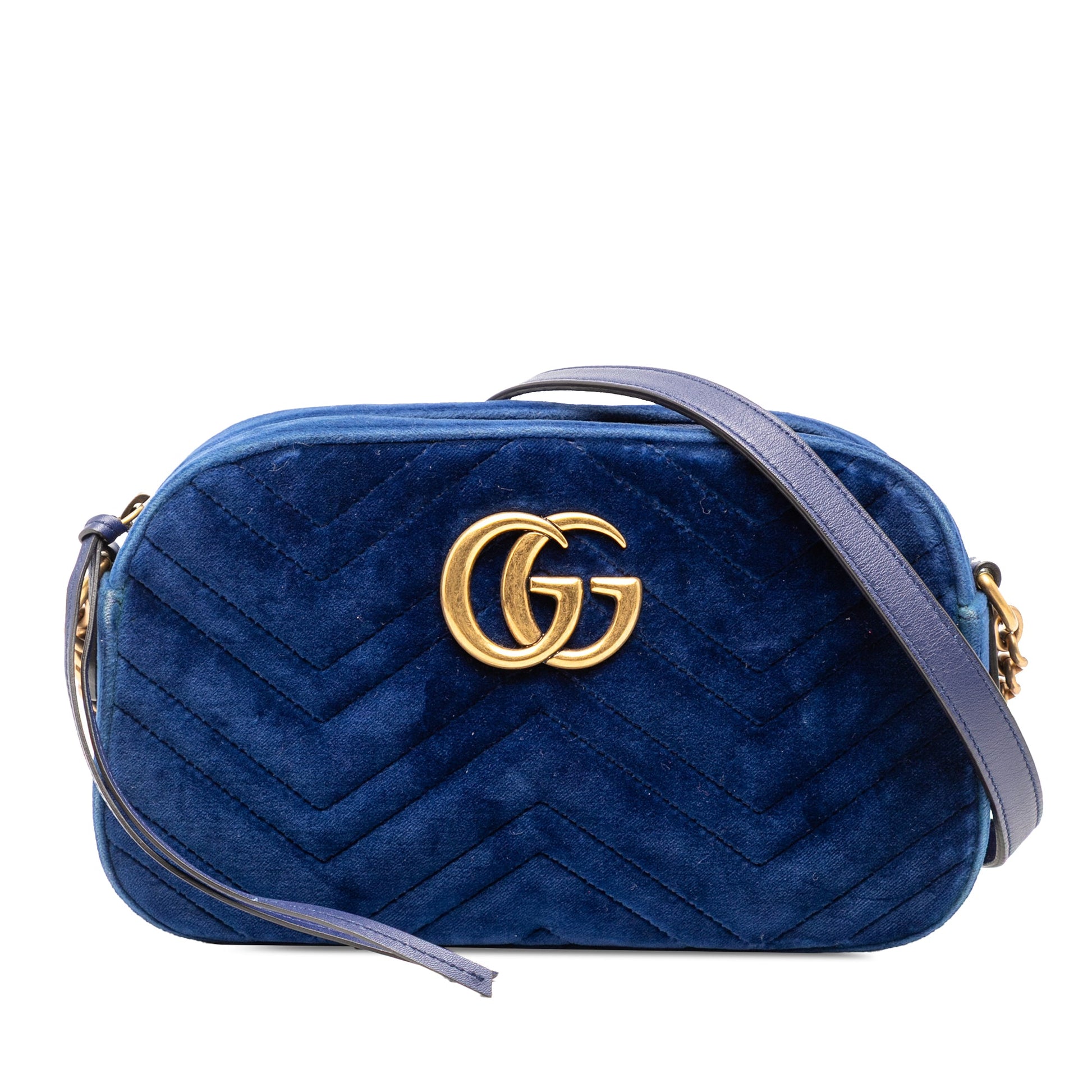 Gucci Small GG Marmont Matelasse Velvet Crossbody