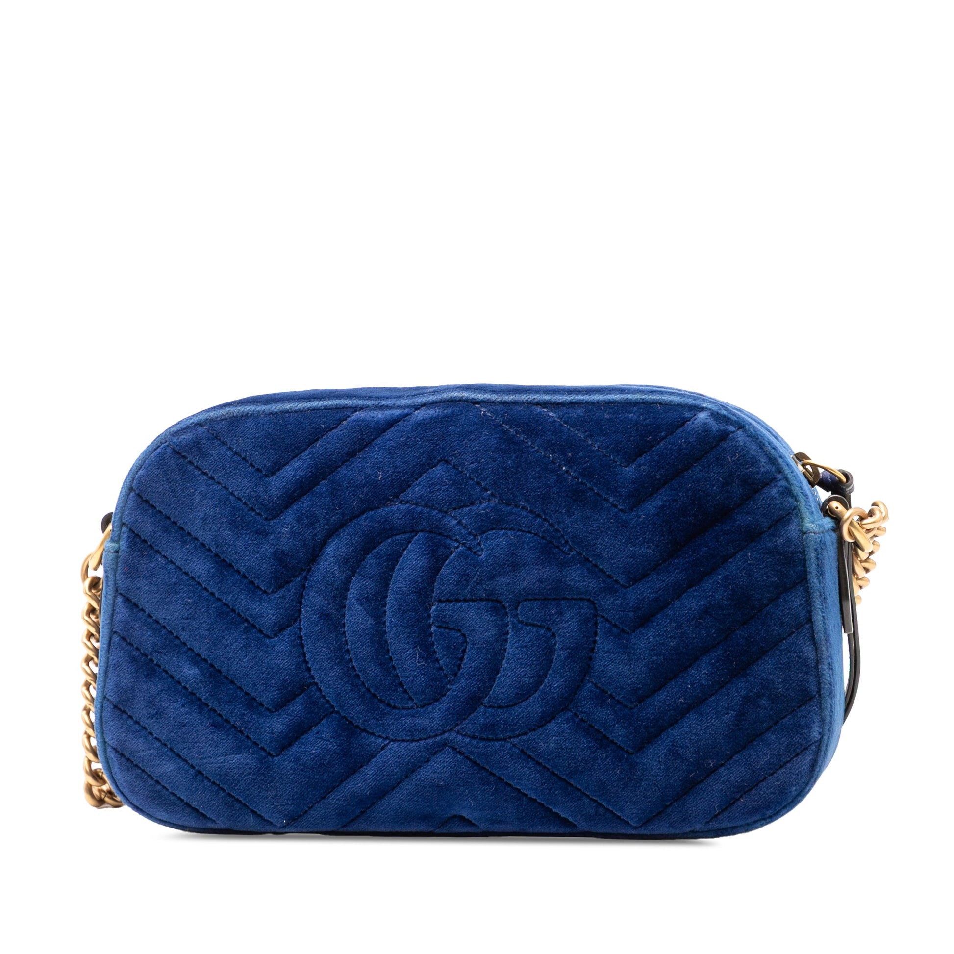 Gucci Small GG Marmont Matelasse Velvet Crossbody