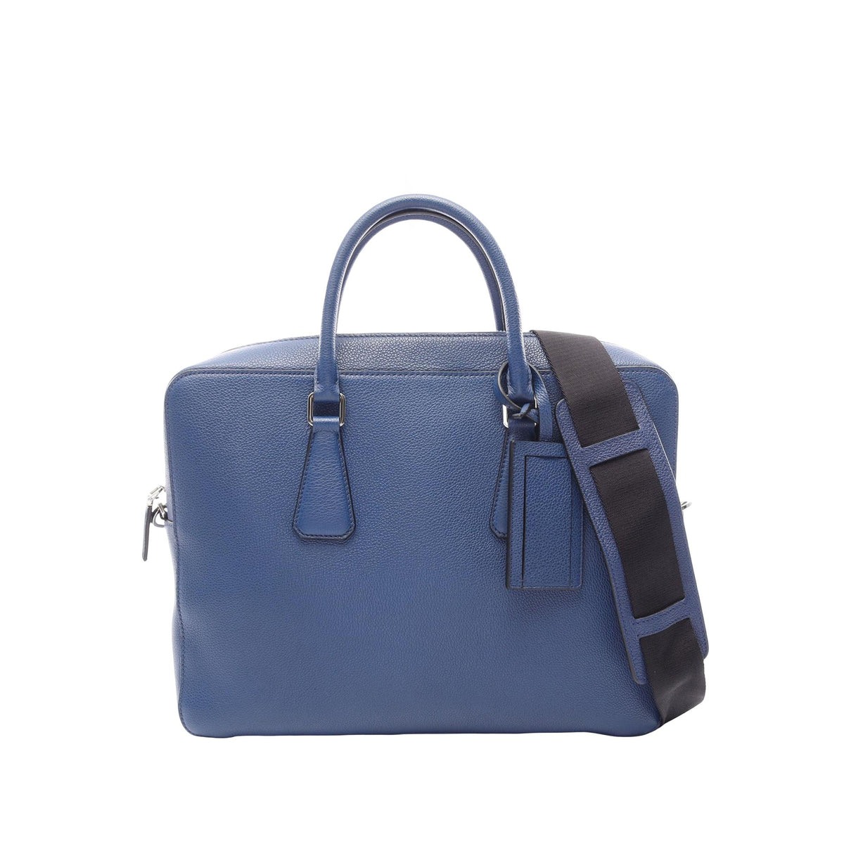 Prada Leather Business Bag — Blue