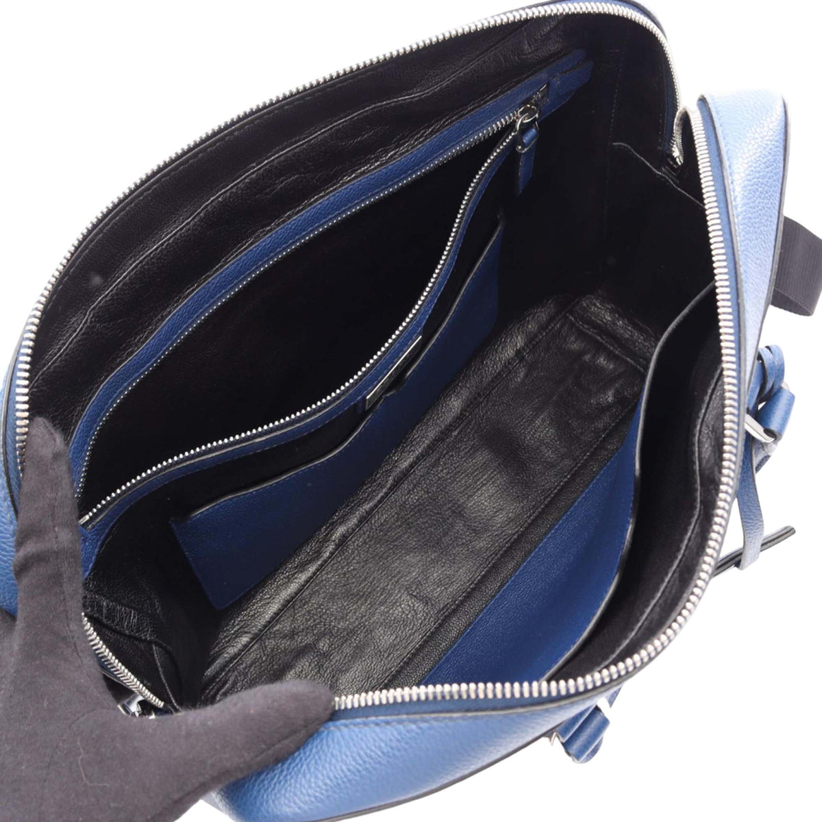 Prada Leather Business Bag — Blue