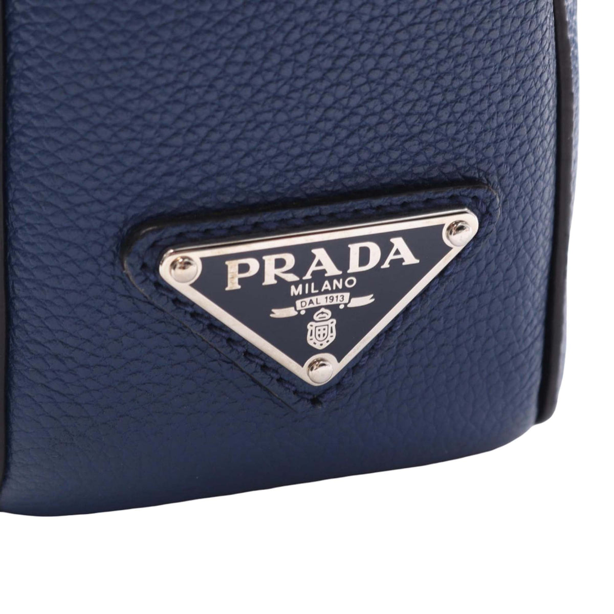 Prada Leather Business Bag — Blue