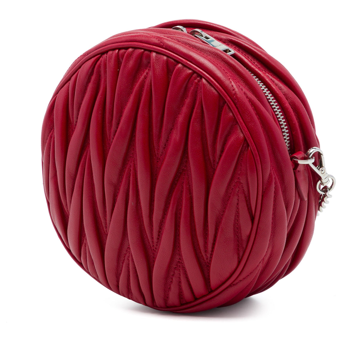Miu Miu Matelasse Nappa Round Crossbody