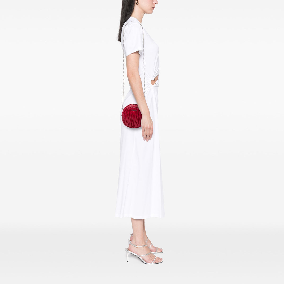 Miu Miu Matelasse Nappa Round Crossbody