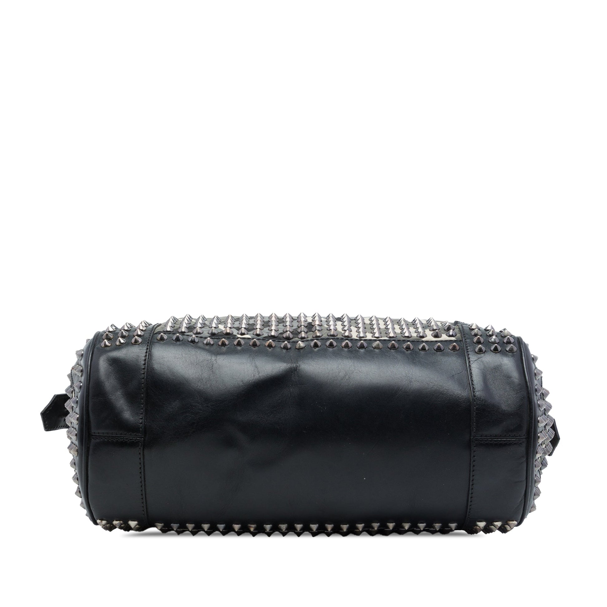 Burberry Studded Beat Check Nylon Satchel