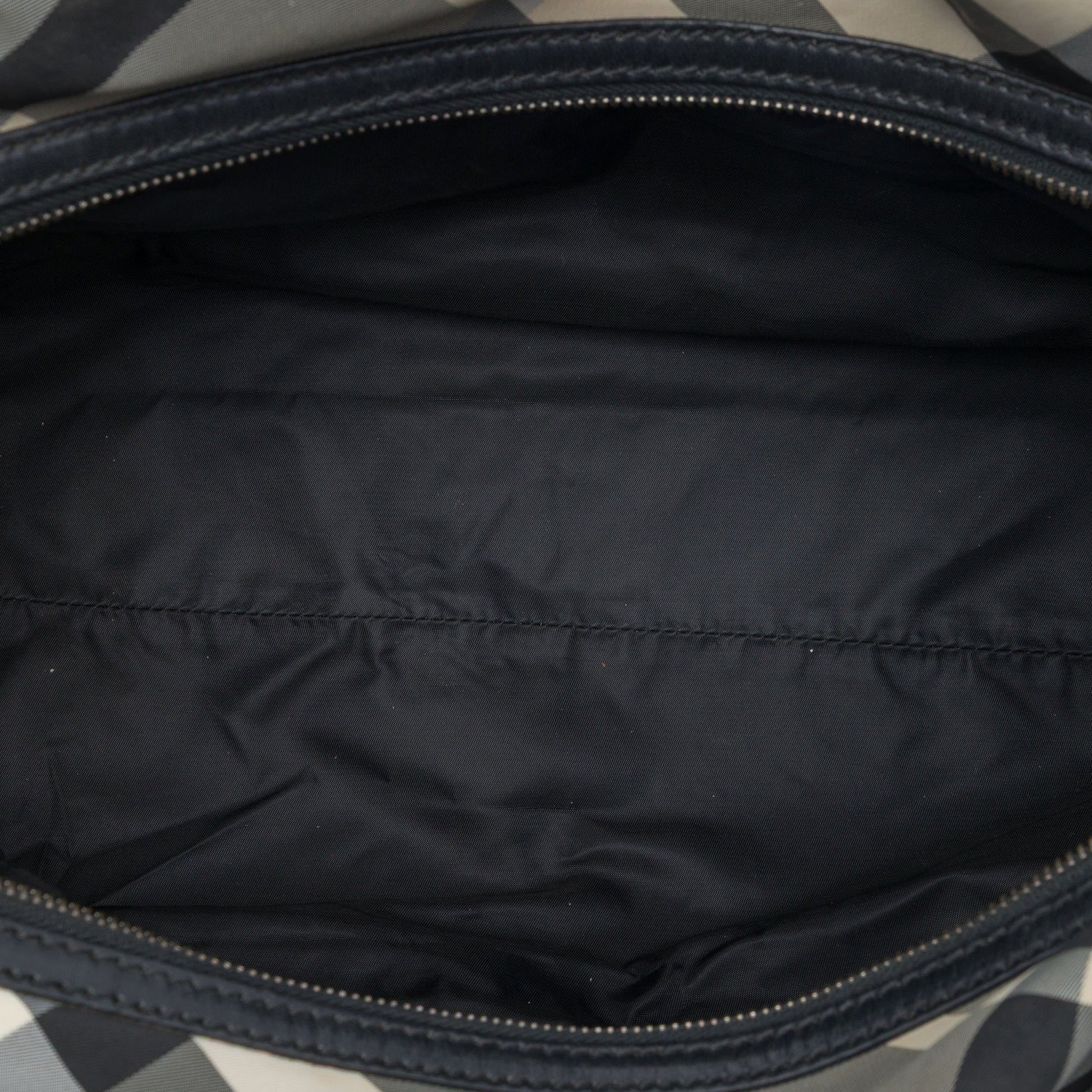 Burberry Studded Beat Check Nylon Satchel