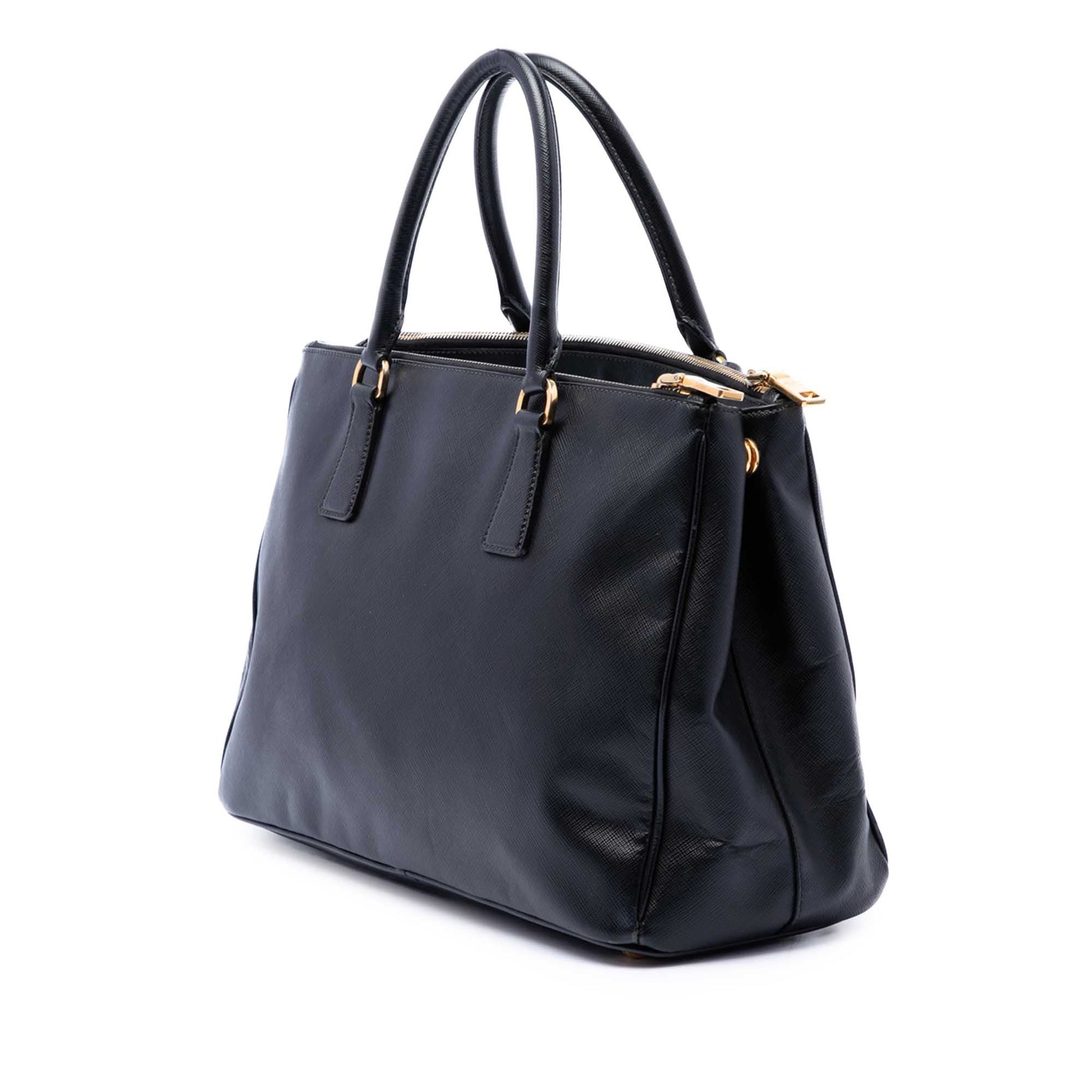 Prada Medium Saffiano Lux Galleria Double Zip Satchel