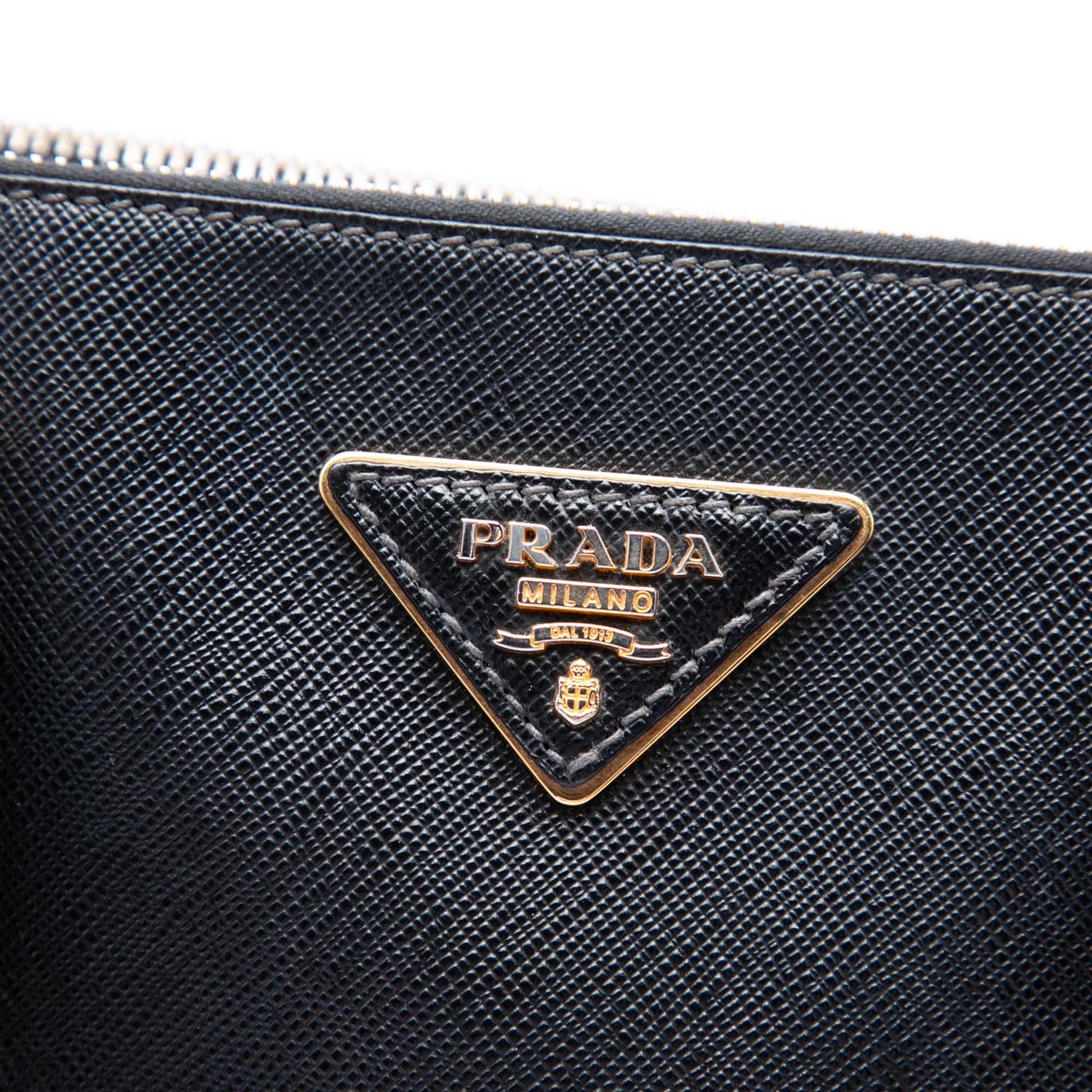 Prada Medium Saffiano Lux Galleria Double Zip Satchel