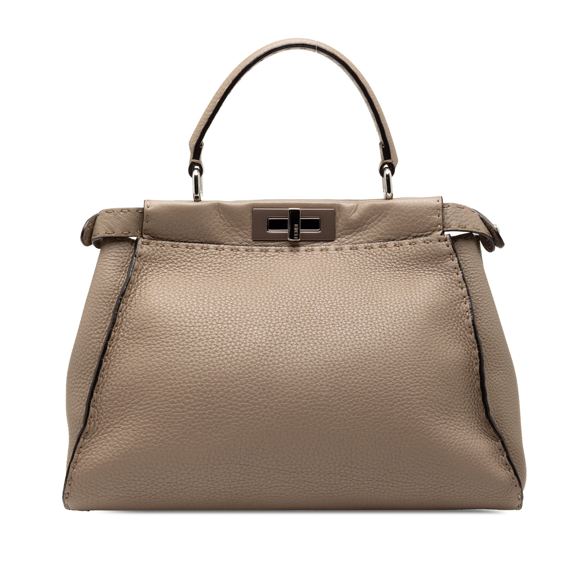 Fendi Medium Leather Selleria Peekaboo Iconic Satchel