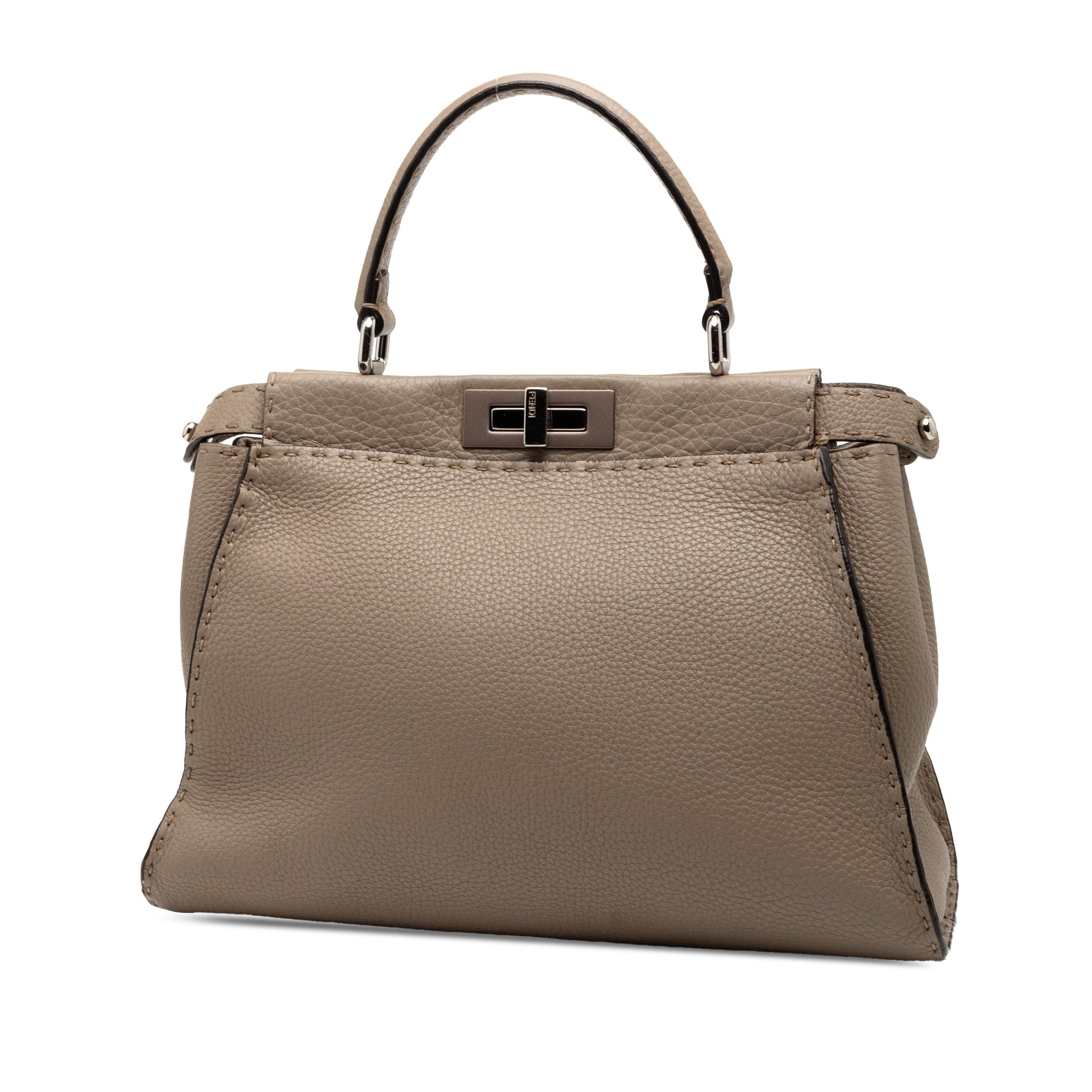 Fendi Medium Leather Selleria Peekaboo Iconic Satchel