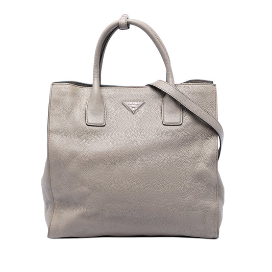 Prada Vitello Daino Open Convertible Tote