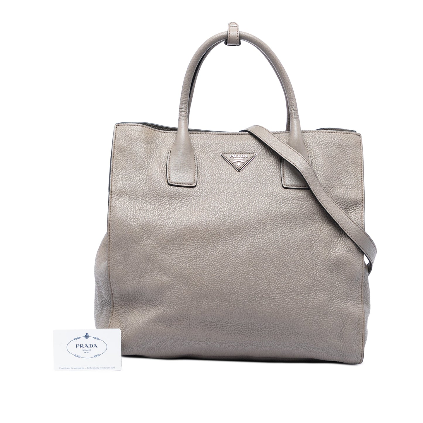 Prada Vitello Daino Open Convertible Tote